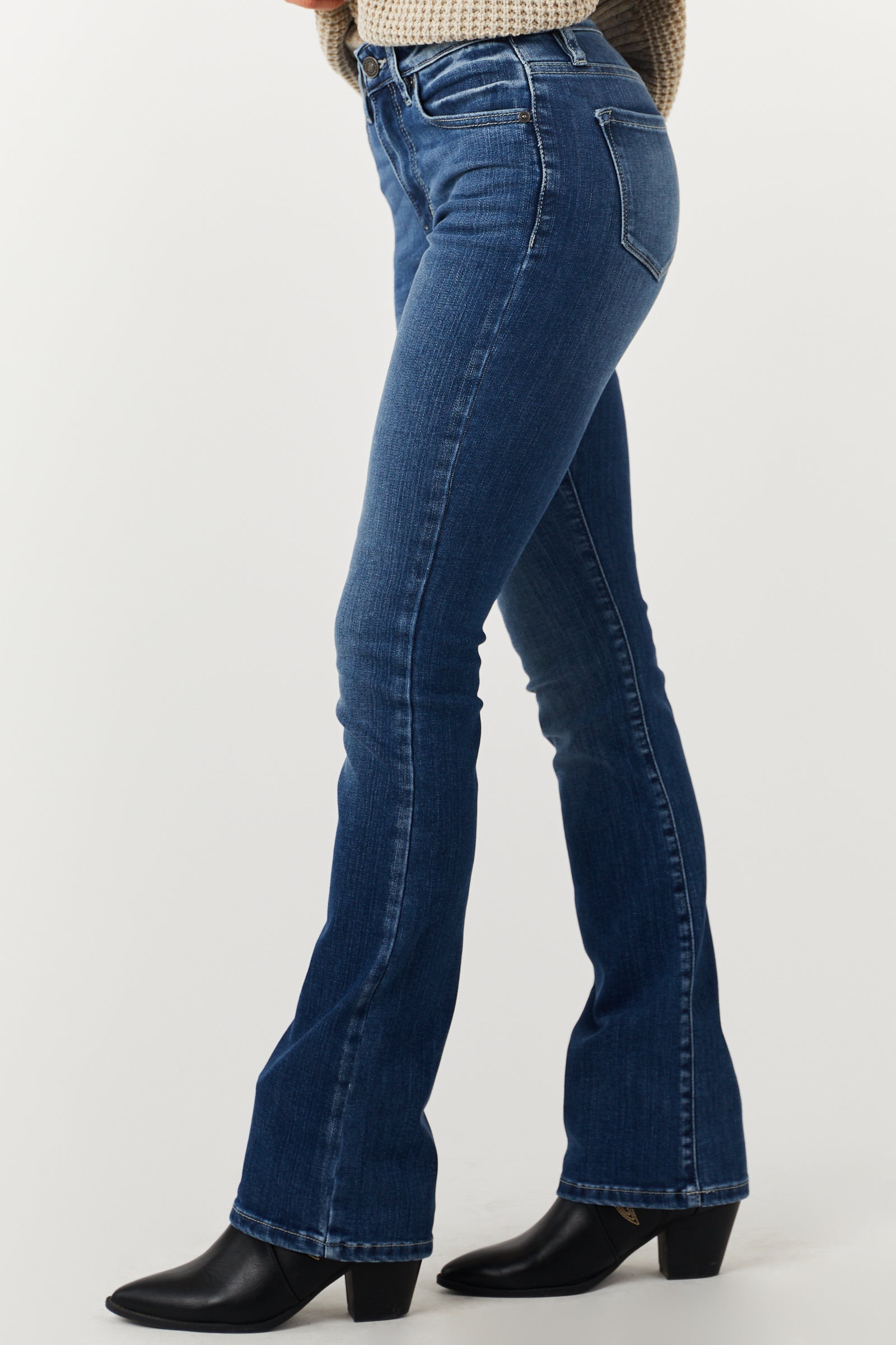 KanCan Medium Wash High Rise Skinny Bootcut Jeans-Newayad