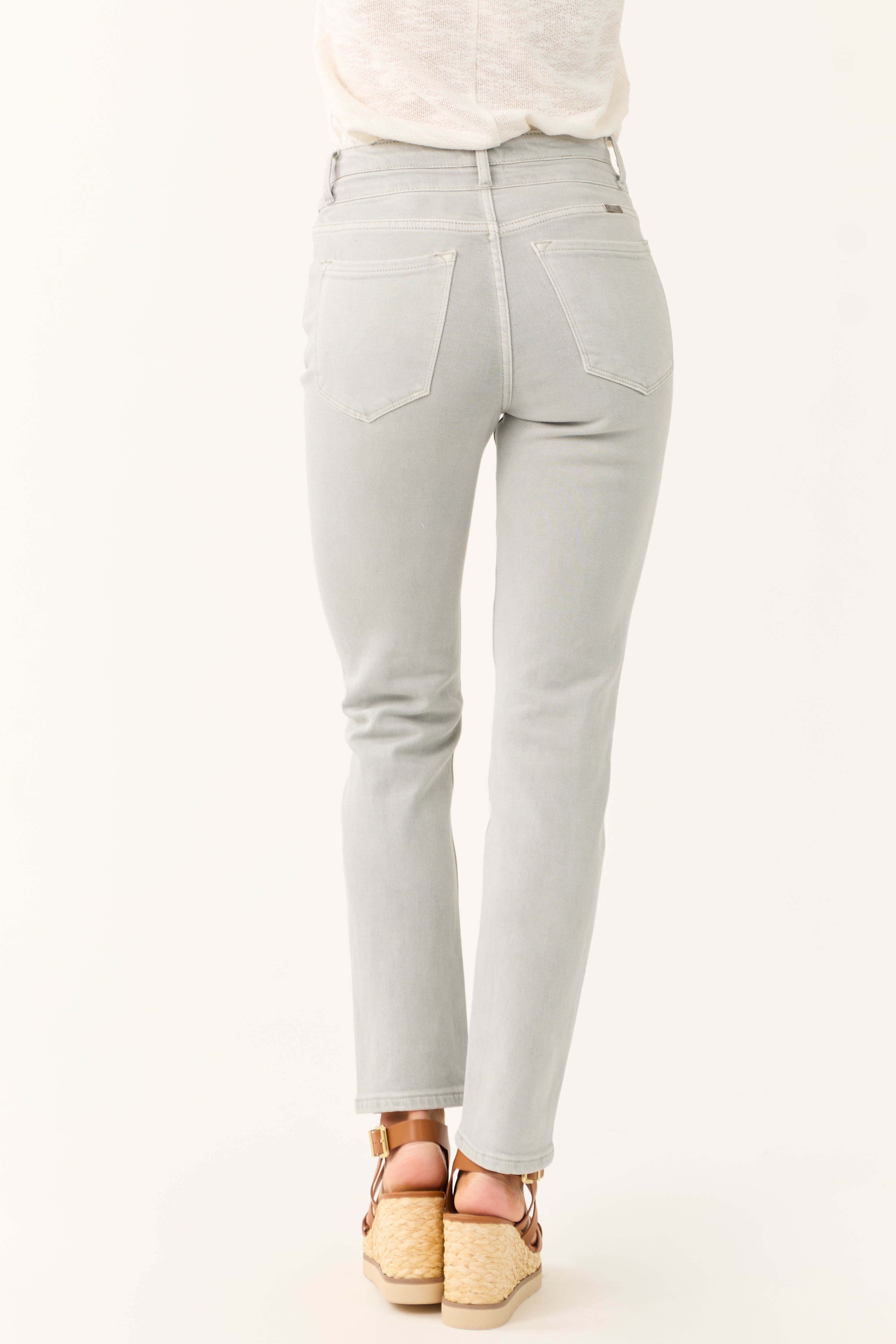 KanCan Steel High Rise Straight Leg Jeans-Newayad