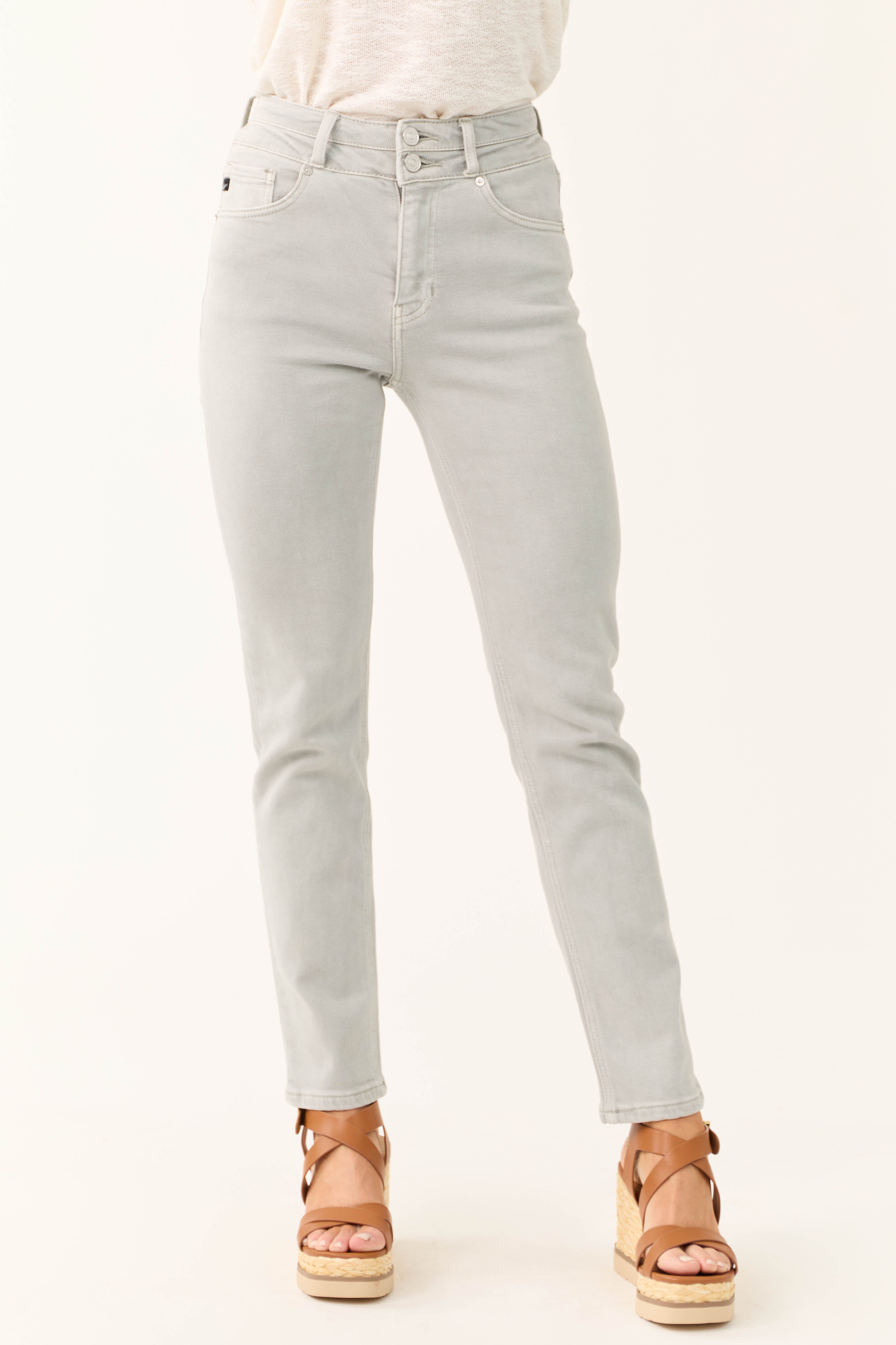 KanCan Steel High Rise Straight Leg Jeans-Newayad