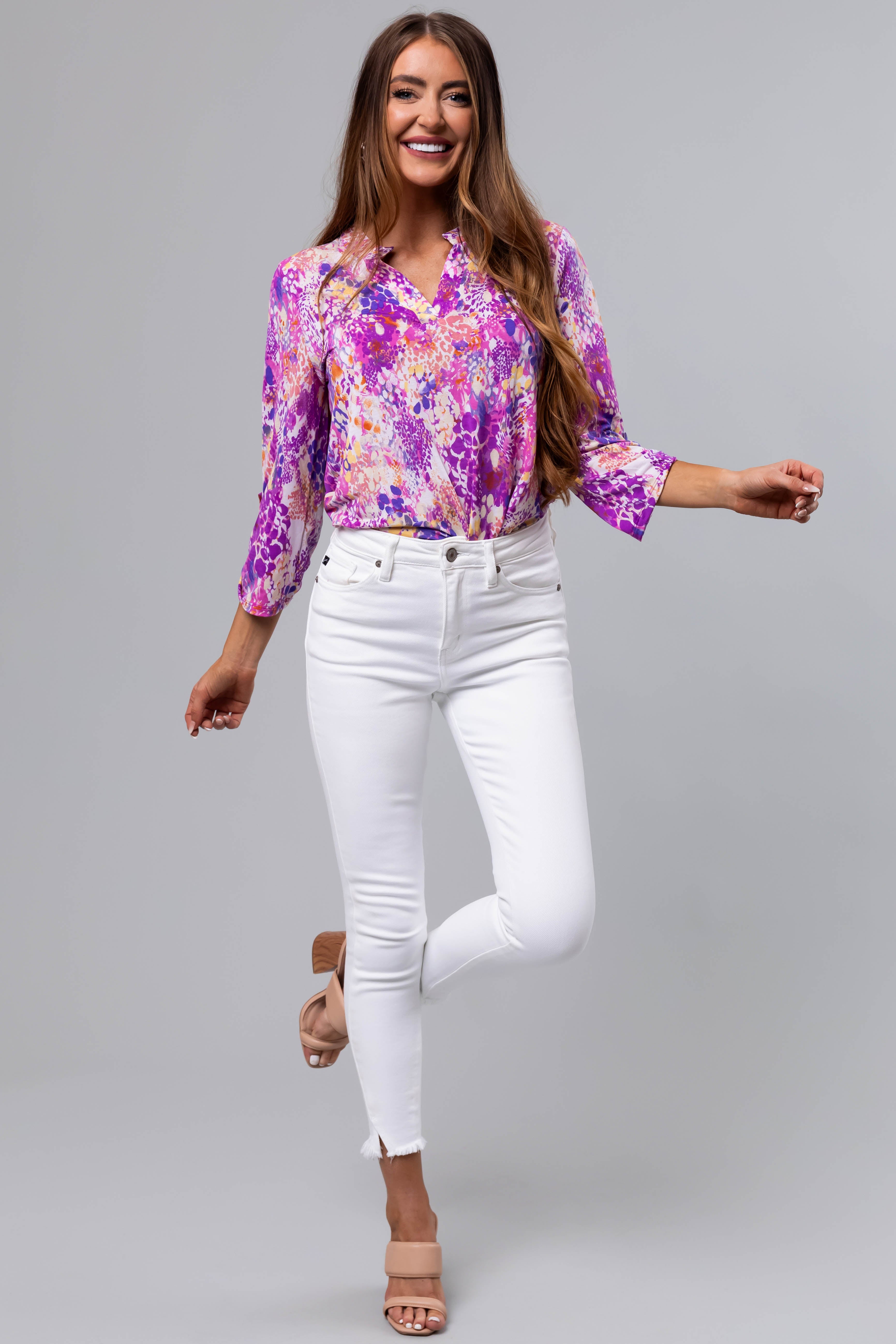 KanCan White High Rise Ankle Skinny Jeans-Newayad