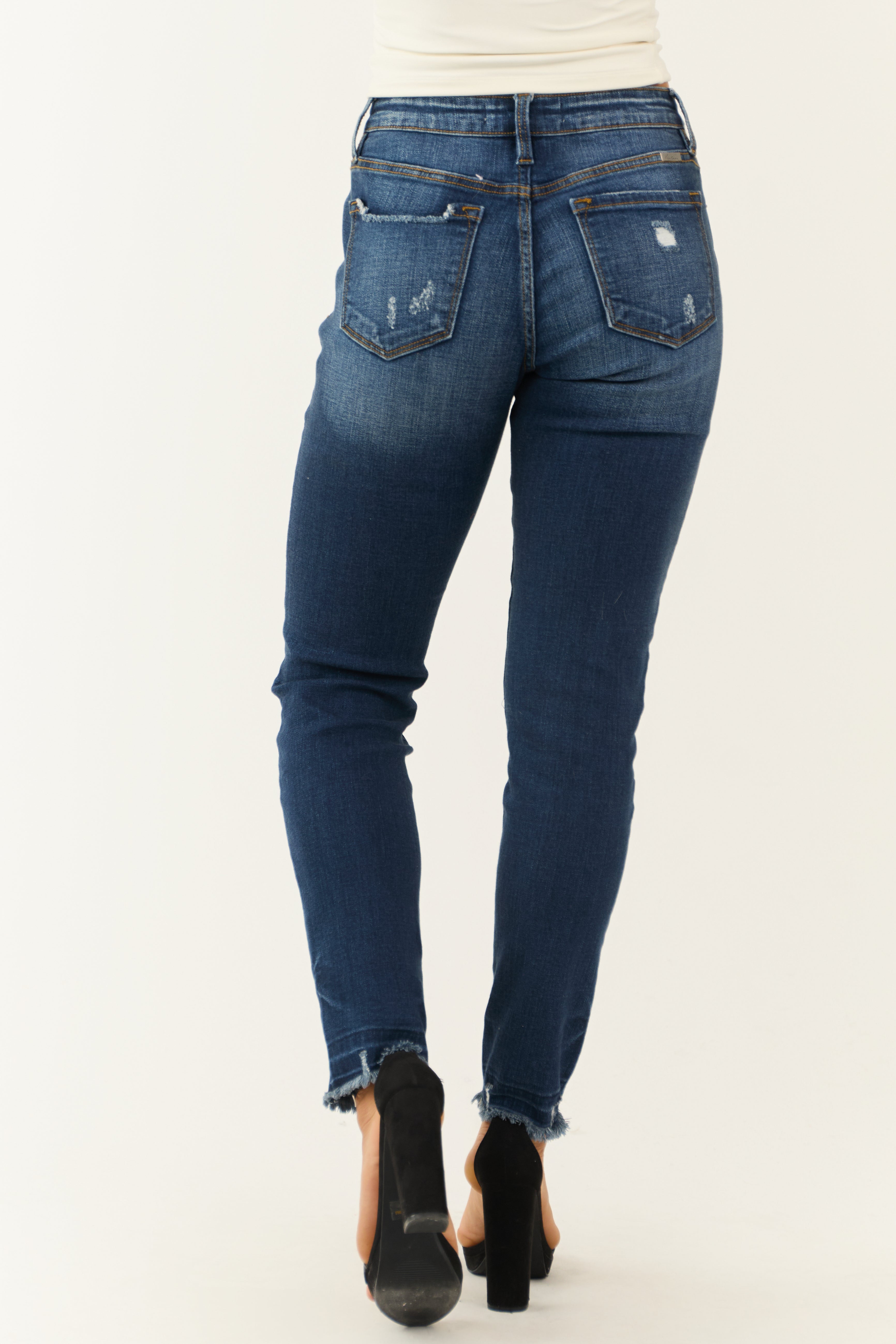 Kancan Dark Wash High Rise Skinny Jeans-Newayad