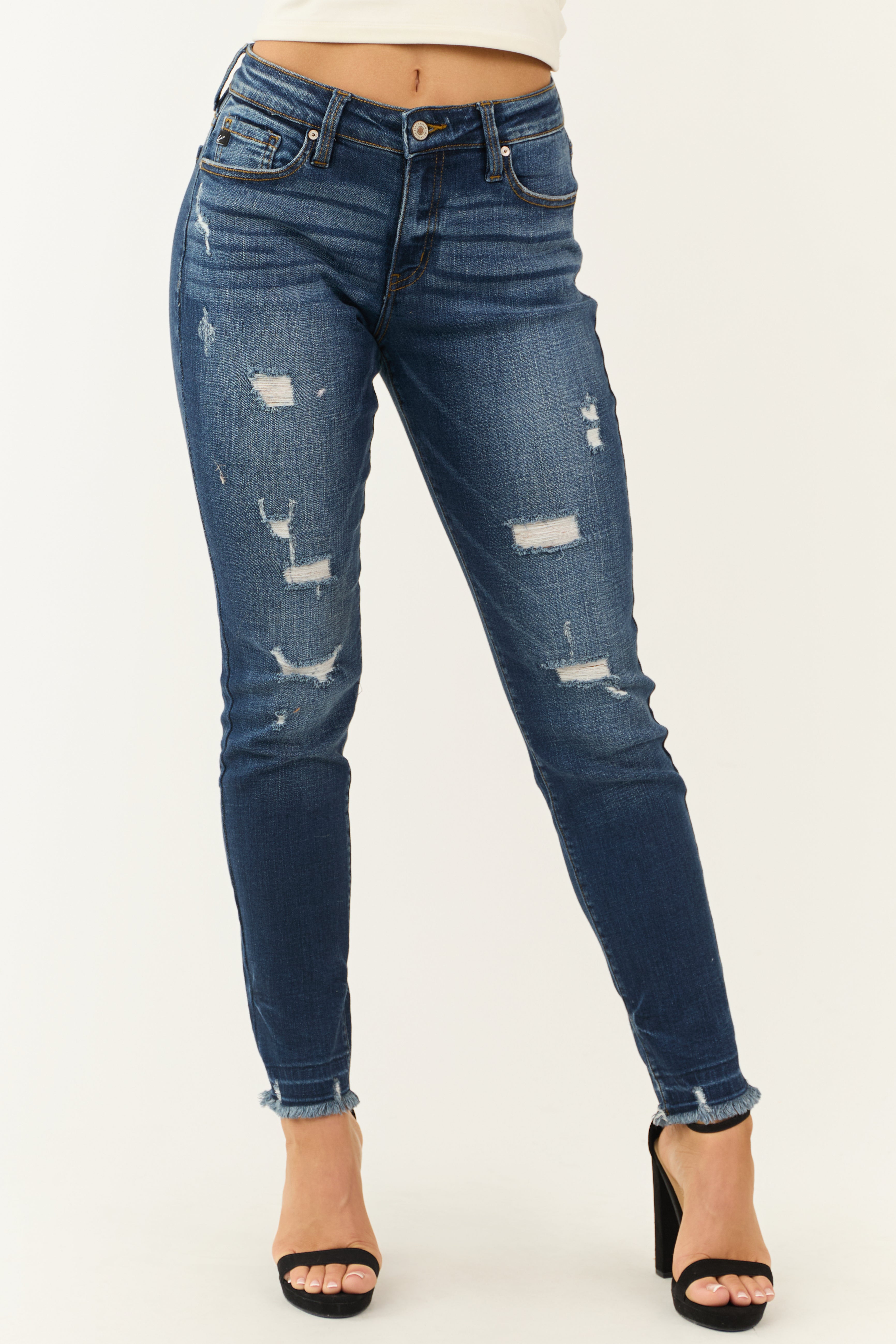 Kancan Dark Wash High Rise Skinny Jeans-Newayad