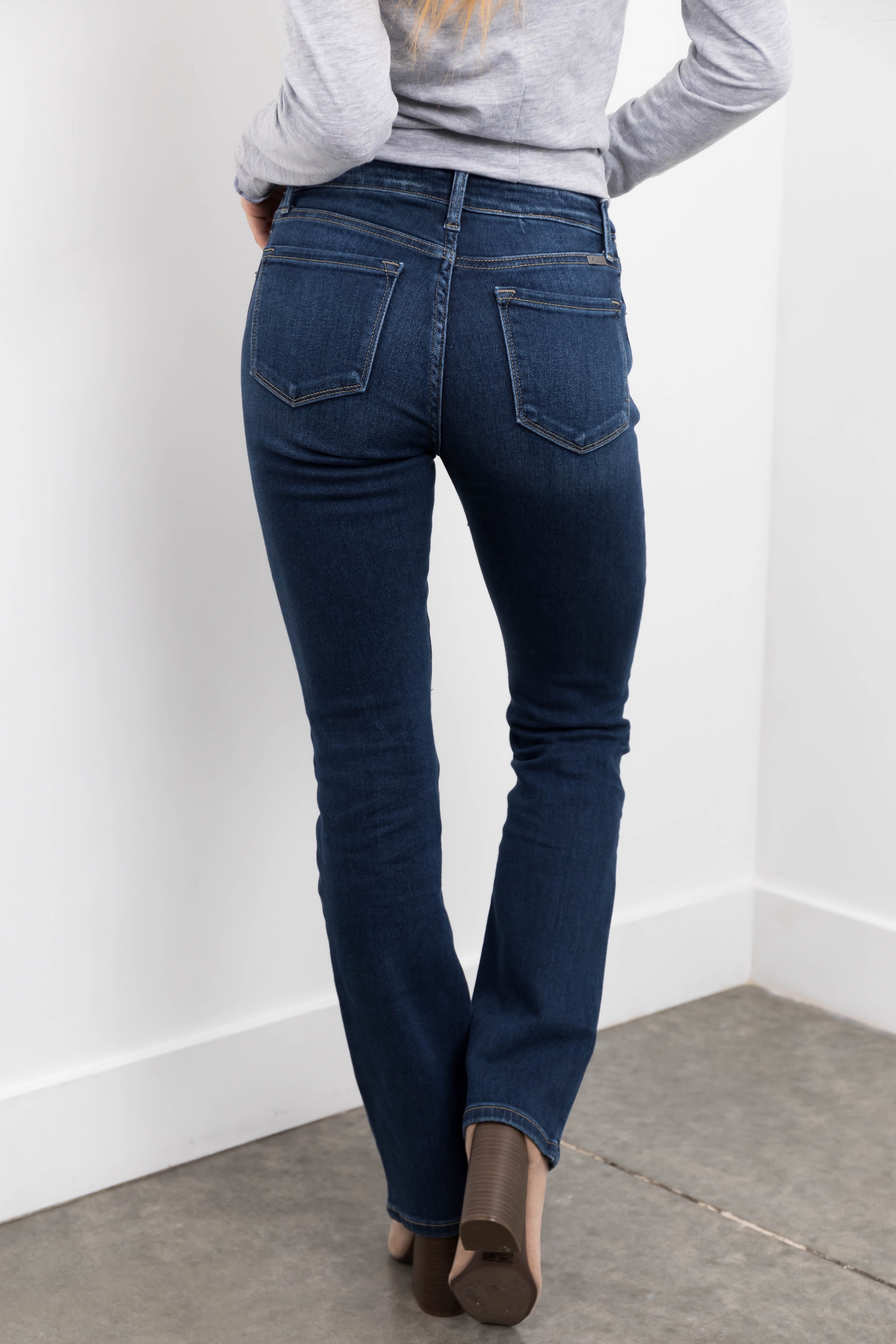 KanCan Dark Wash Skinny High Rise Bootcut Jeans-Newayad