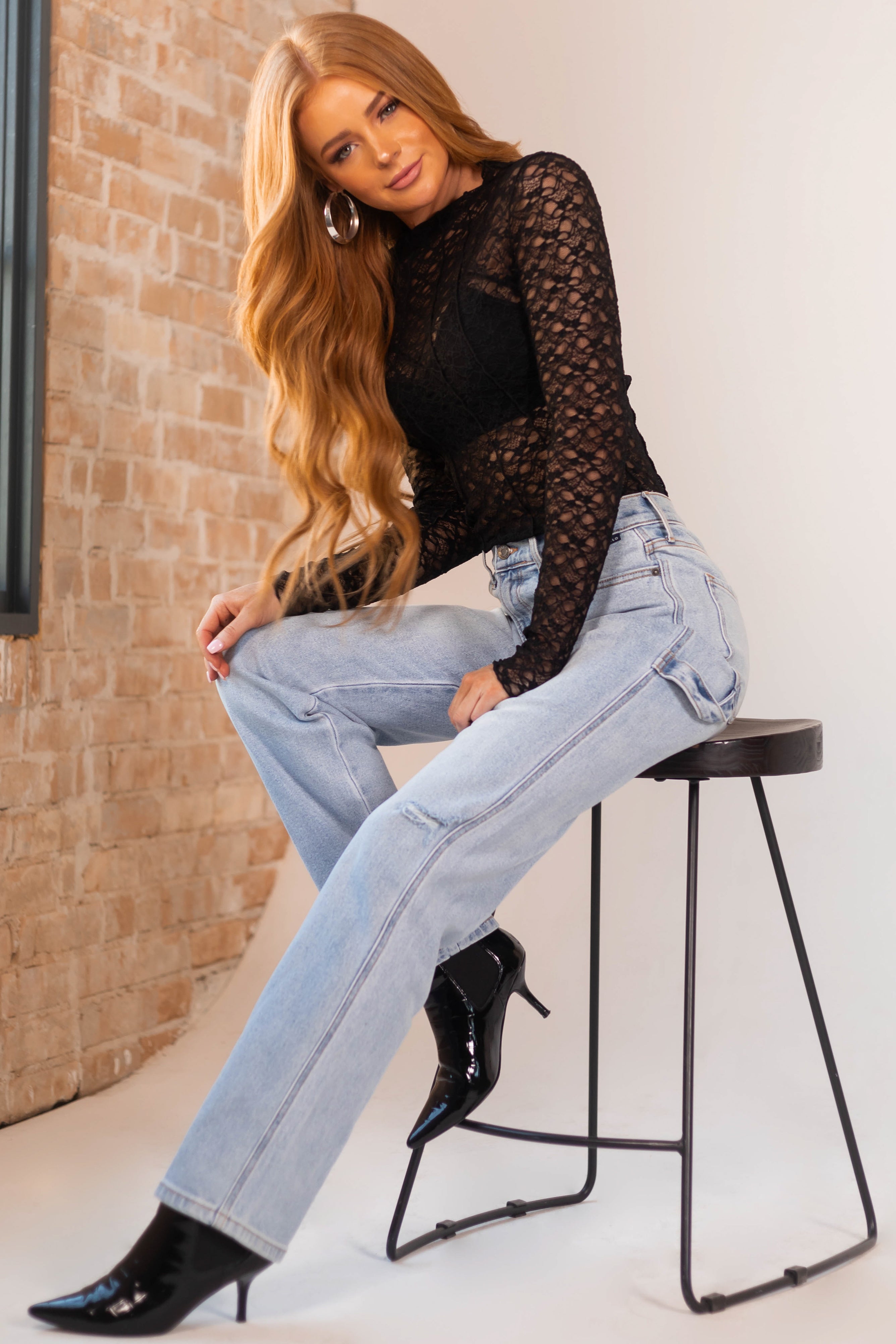 Cello Light Wash Baggy Straight Leg Carpenter Jeans-Newayad