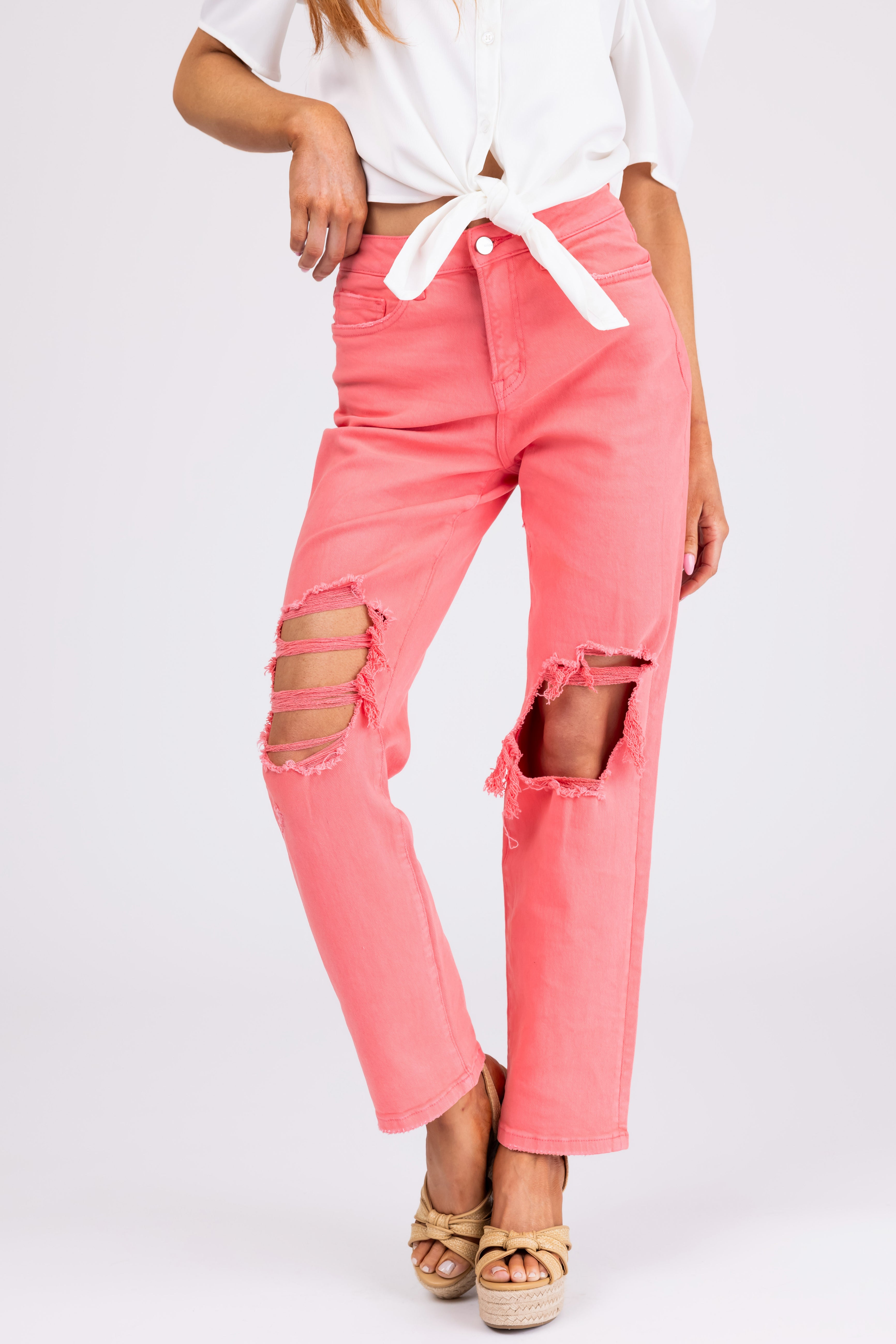 Mica Denim Bright Punch Straight Leg Jeans-Newayad