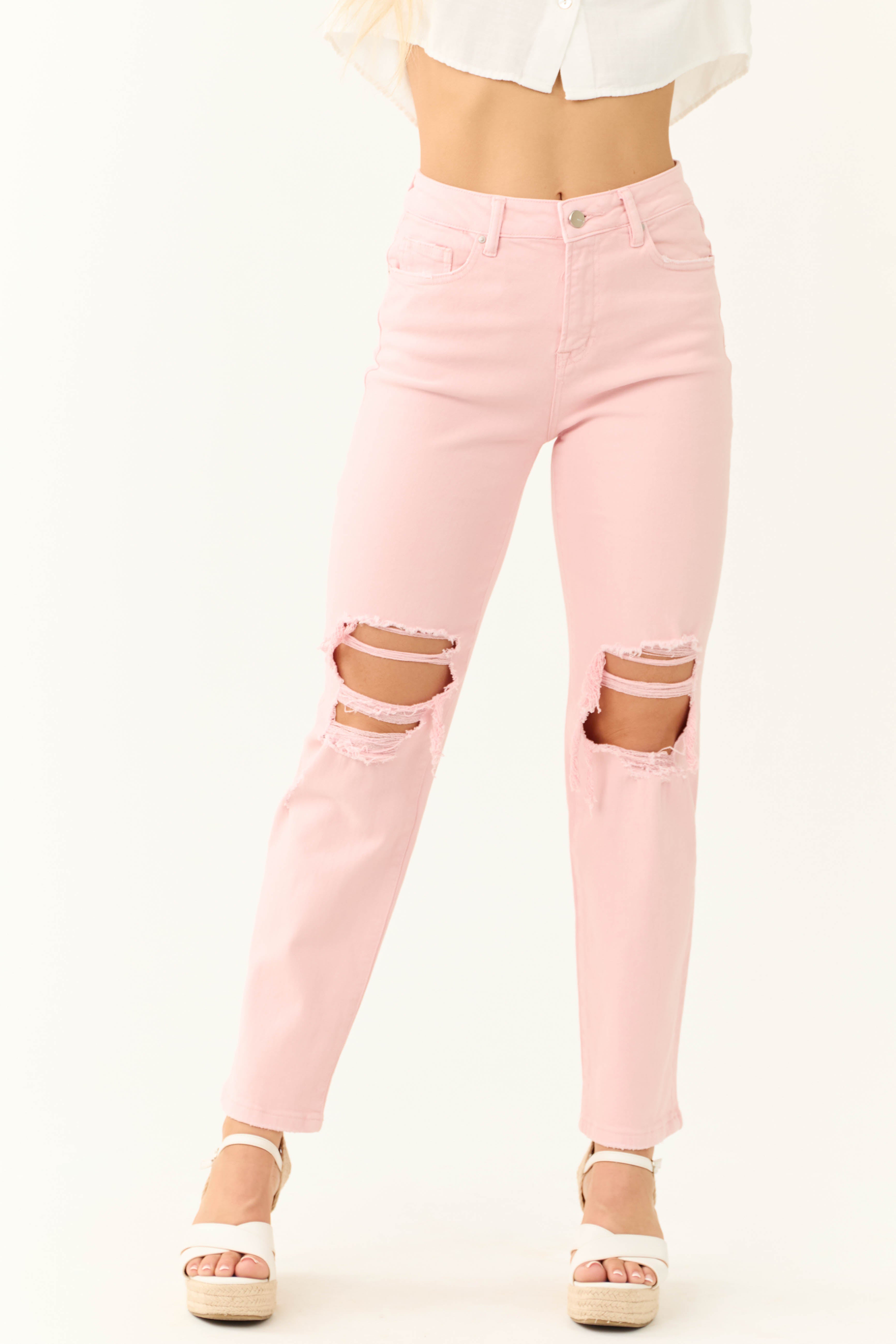 Mica Denim Cherry Blossom Straight Leg Jeans-Newayad