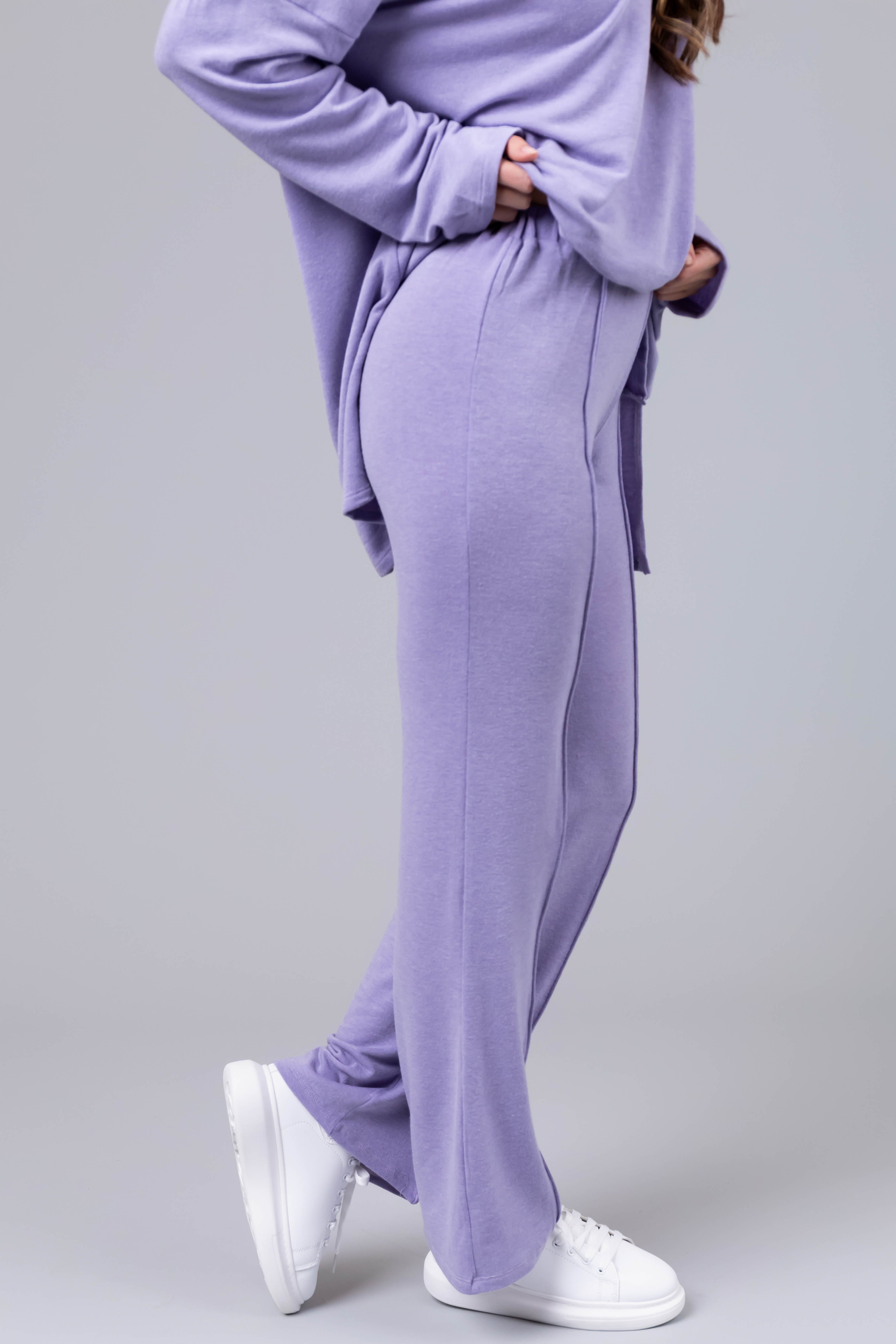 Periwinkle Soft Loungewear Top and Pants Set-Newayad