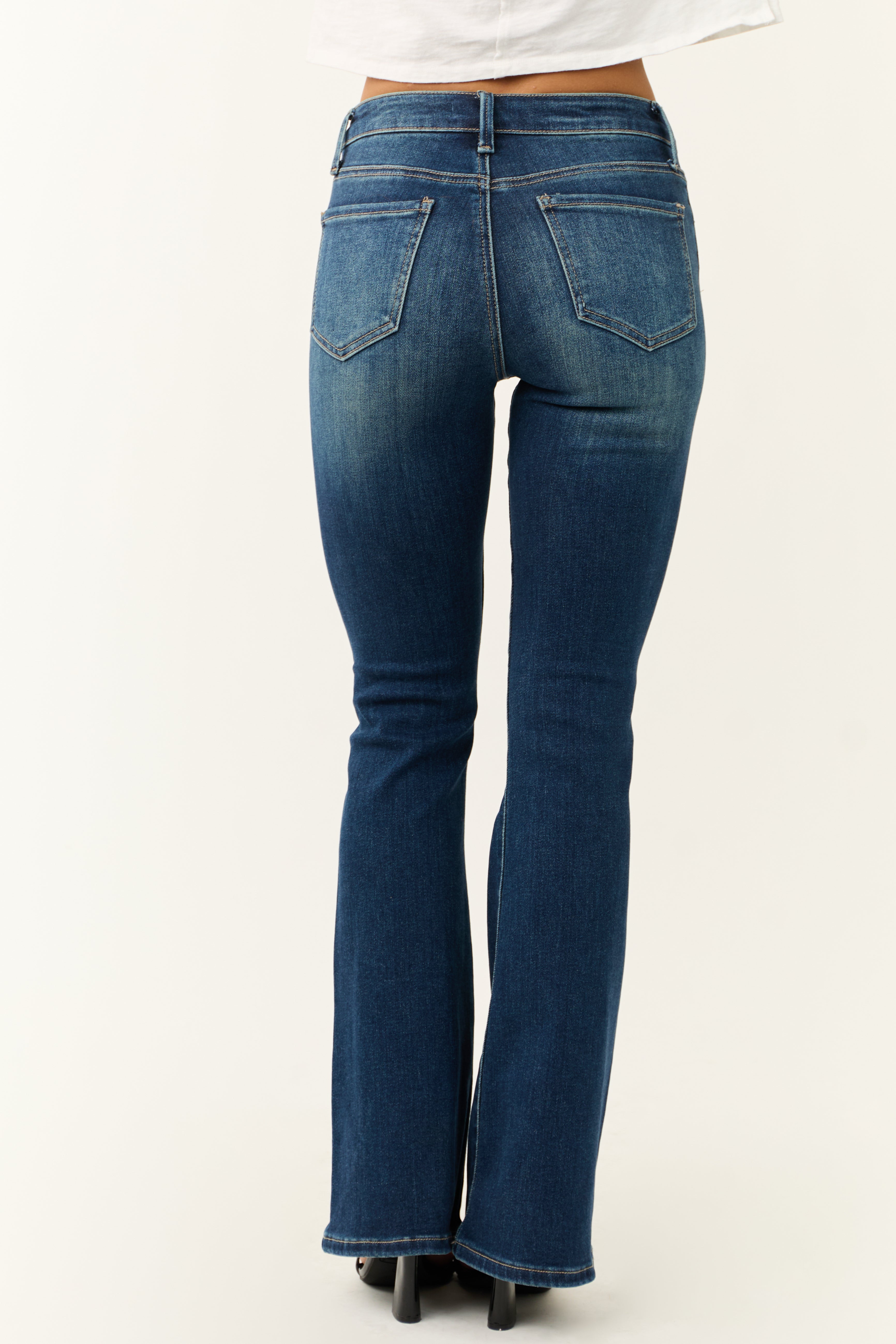 Special A Dark Wash Mid Rise Bootcut Jeans-Newayad