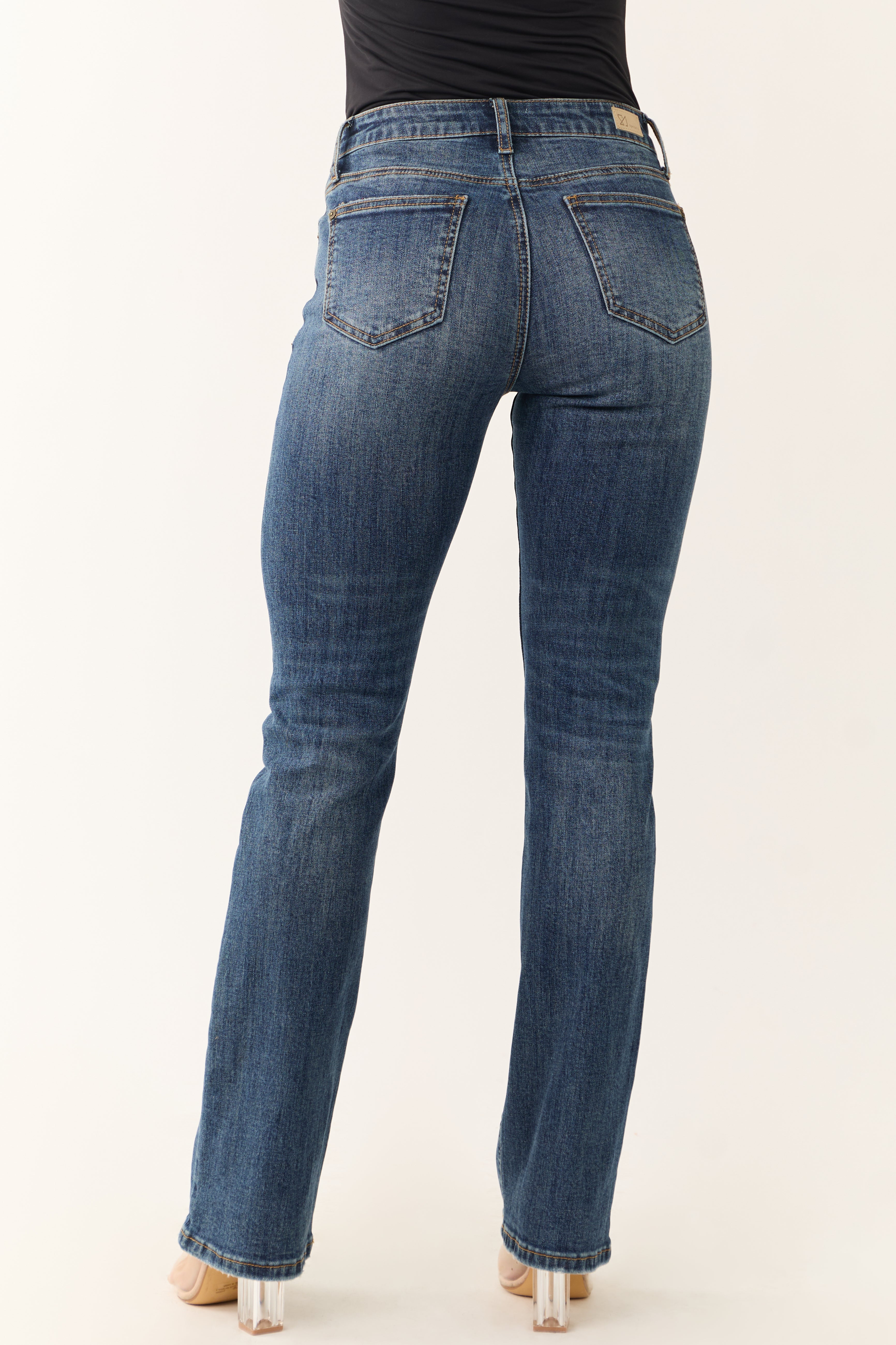 Special A Dark Wash Slender Bootcut Jeans-Newayad
