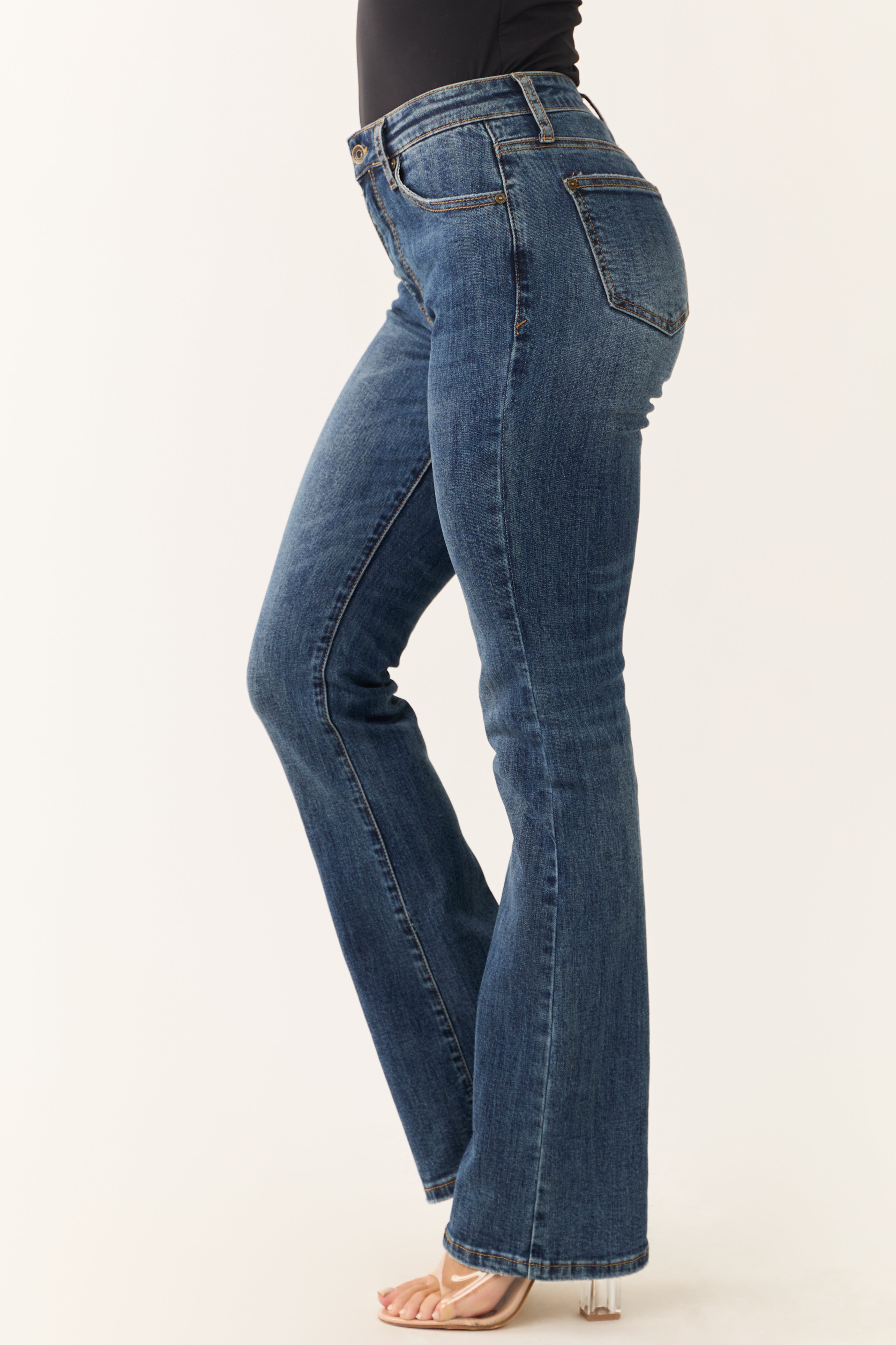 Special A Dark Wash Slender Bootcut Jeans-Newayad