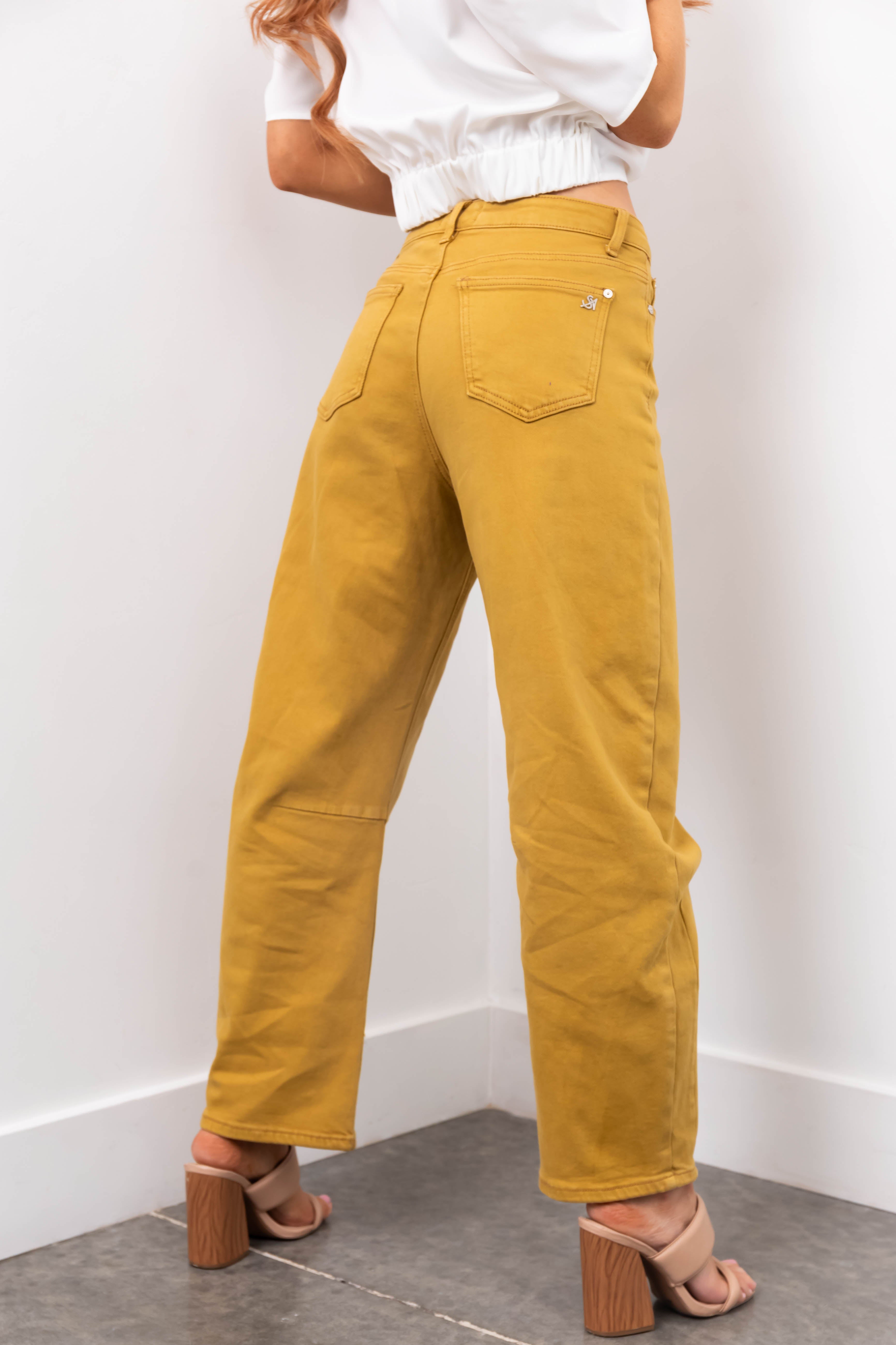 Special A Desert Wide Leg Barrel Jeans-Newayad