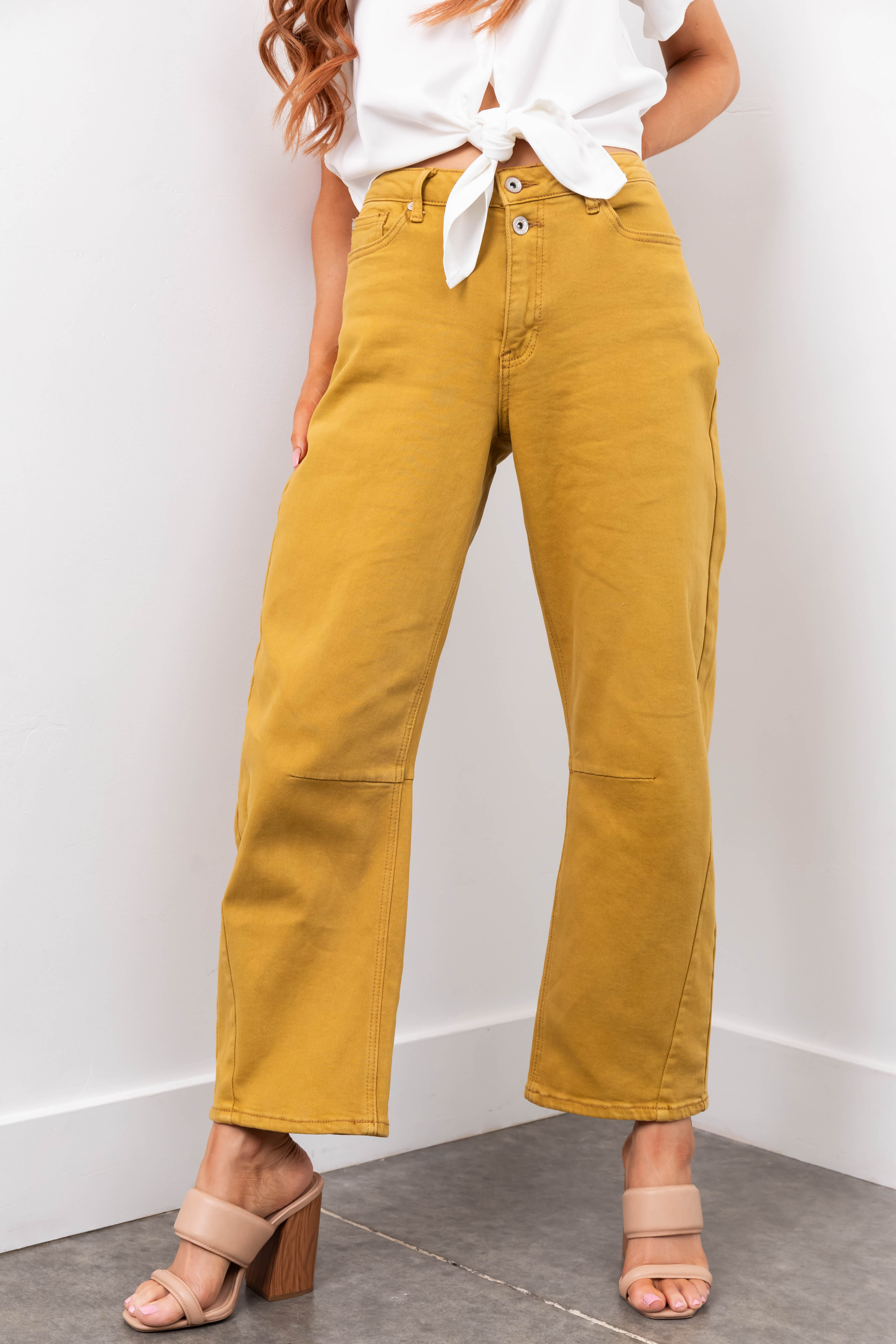 Special A Desert Wide Leg Barrel Jeans-Newayad