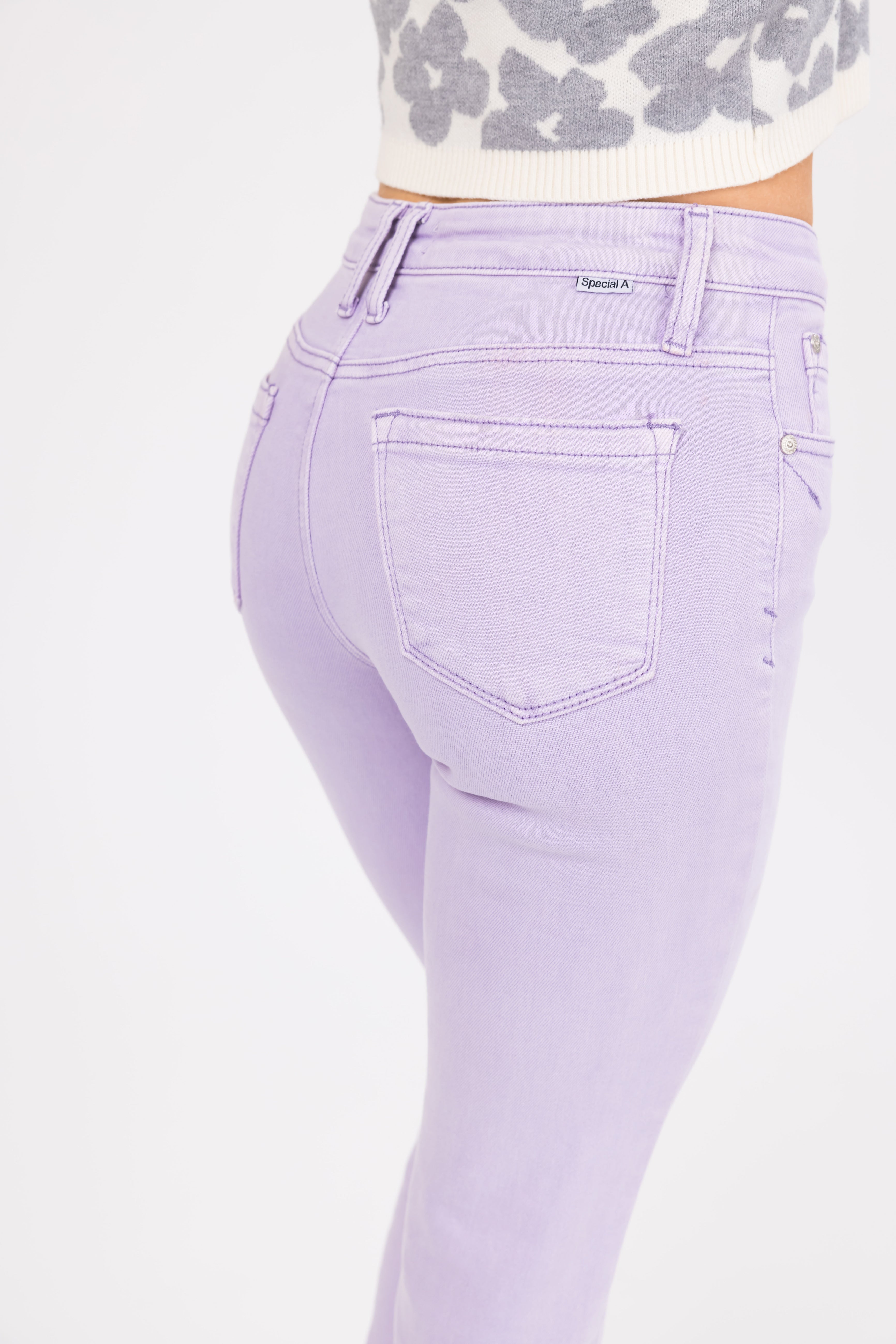 Special A Lavender Slim Bootcut Jeans-Newayad