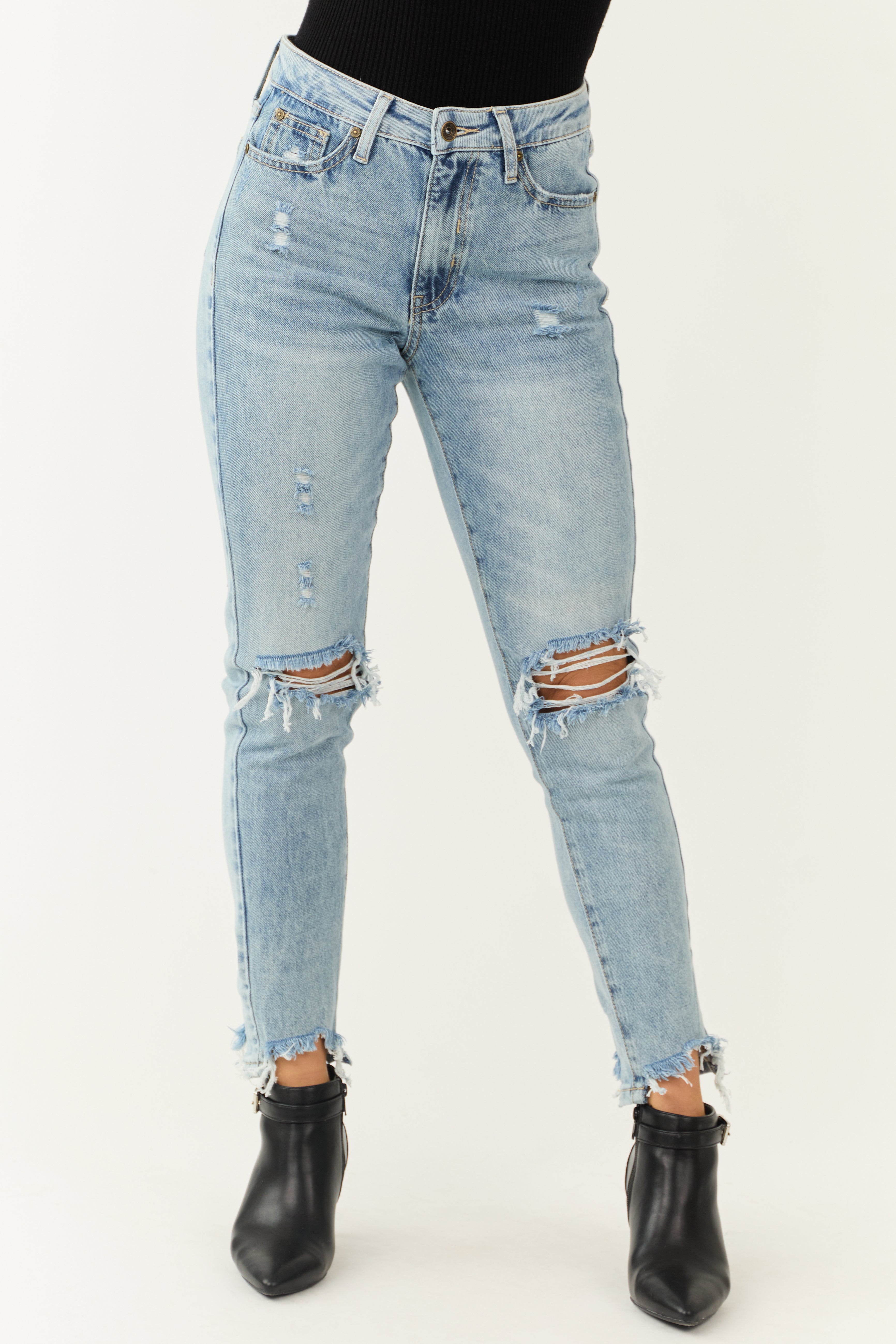 Special A Light Wash Straight Leg Jeans-Newayad