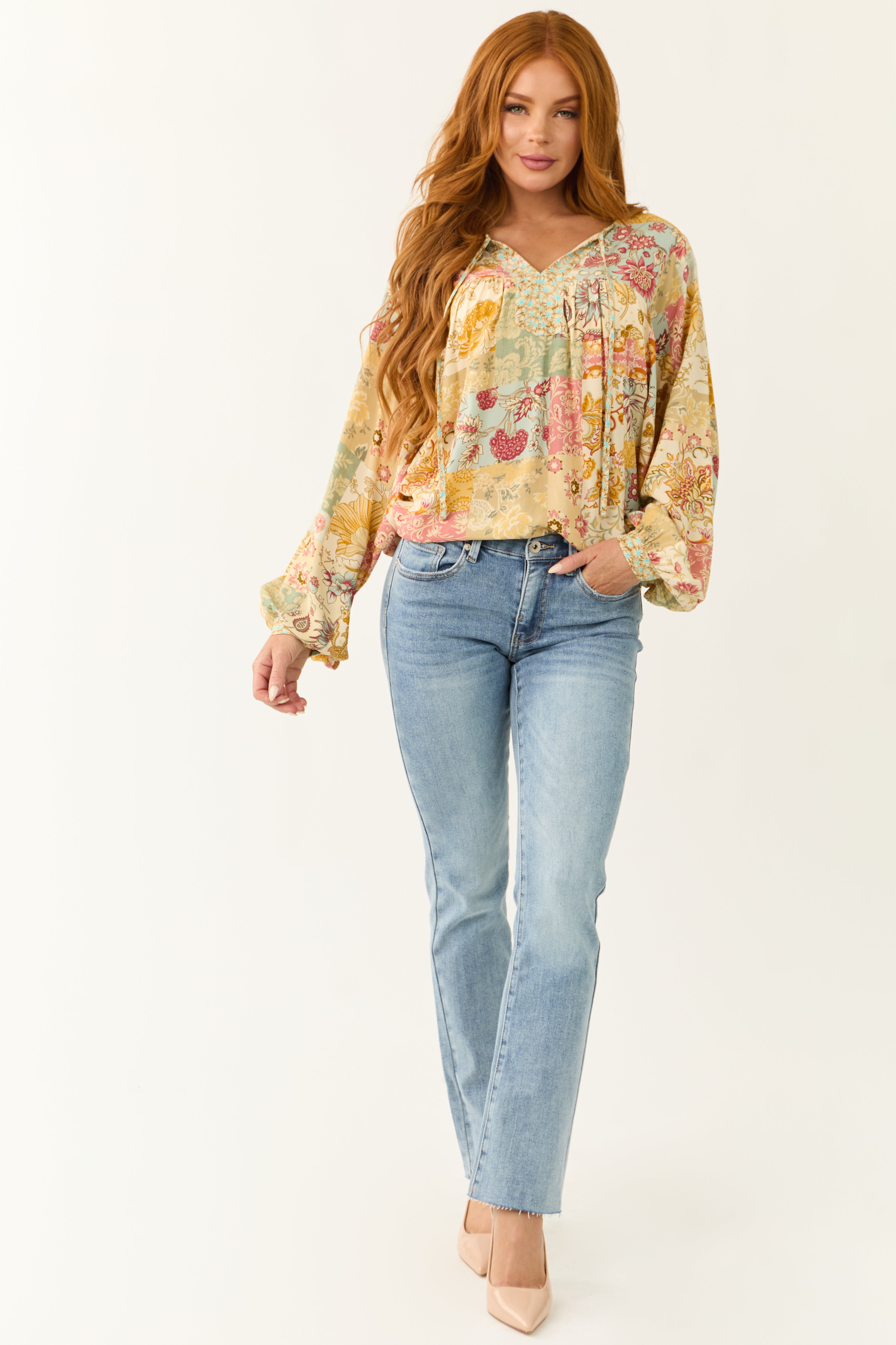 Special A Light Wash Tummy Control Straight Jeans-Newayad