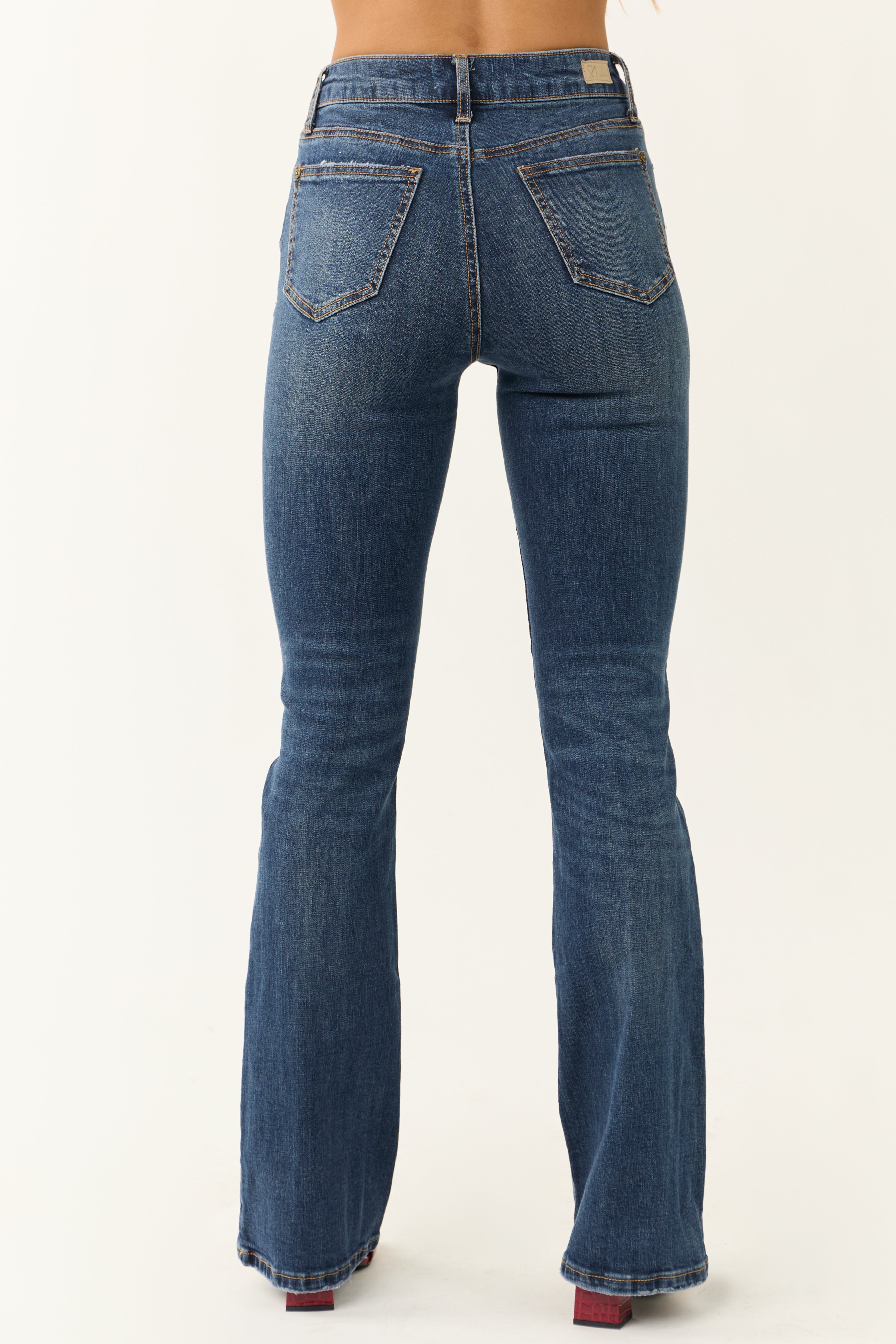 Special A Medium Wash High Rise Bootcut Jeans-Newayad