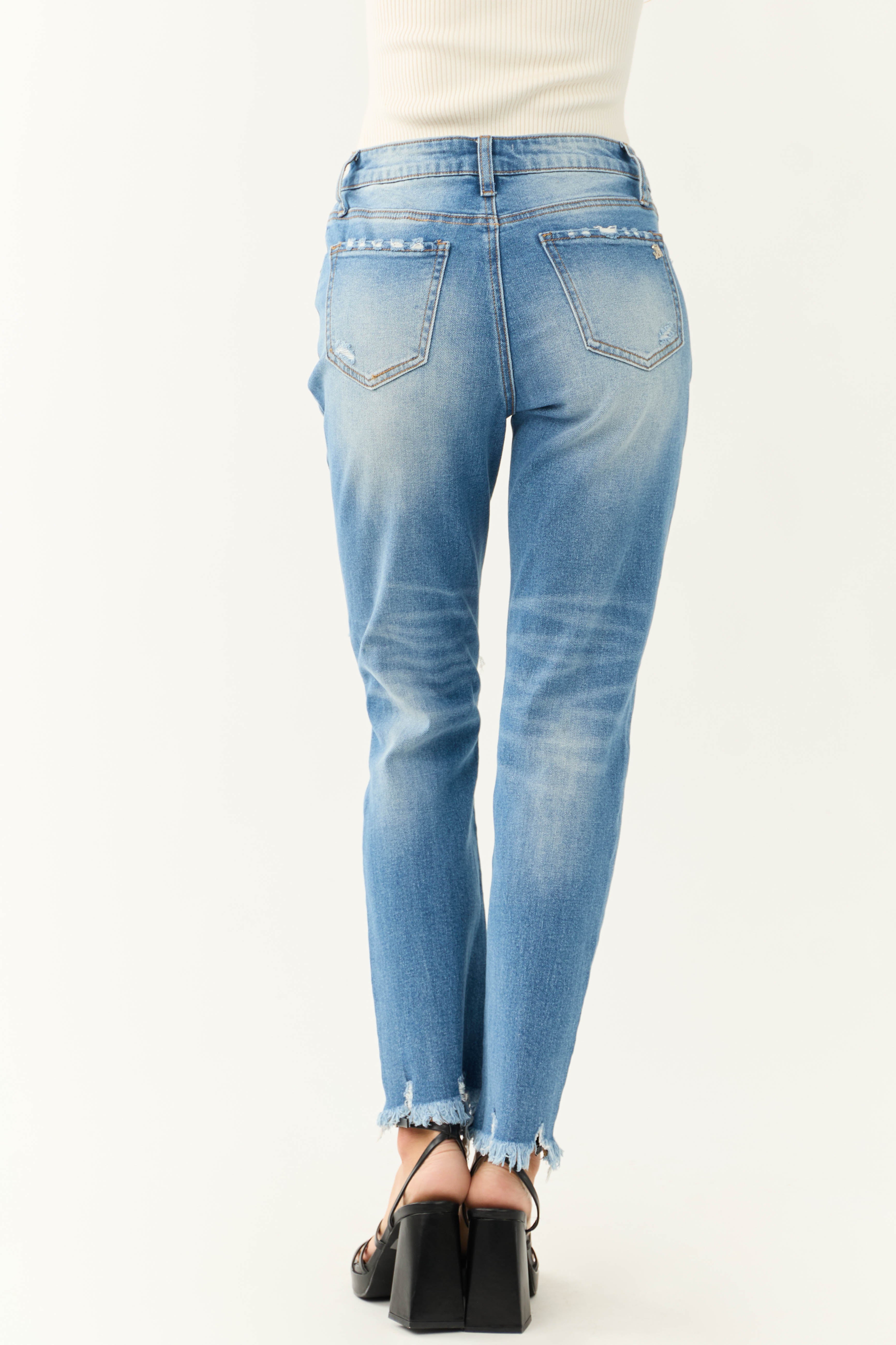 Special A Medium Wash Relaxed Skinny Jeans-Newayad