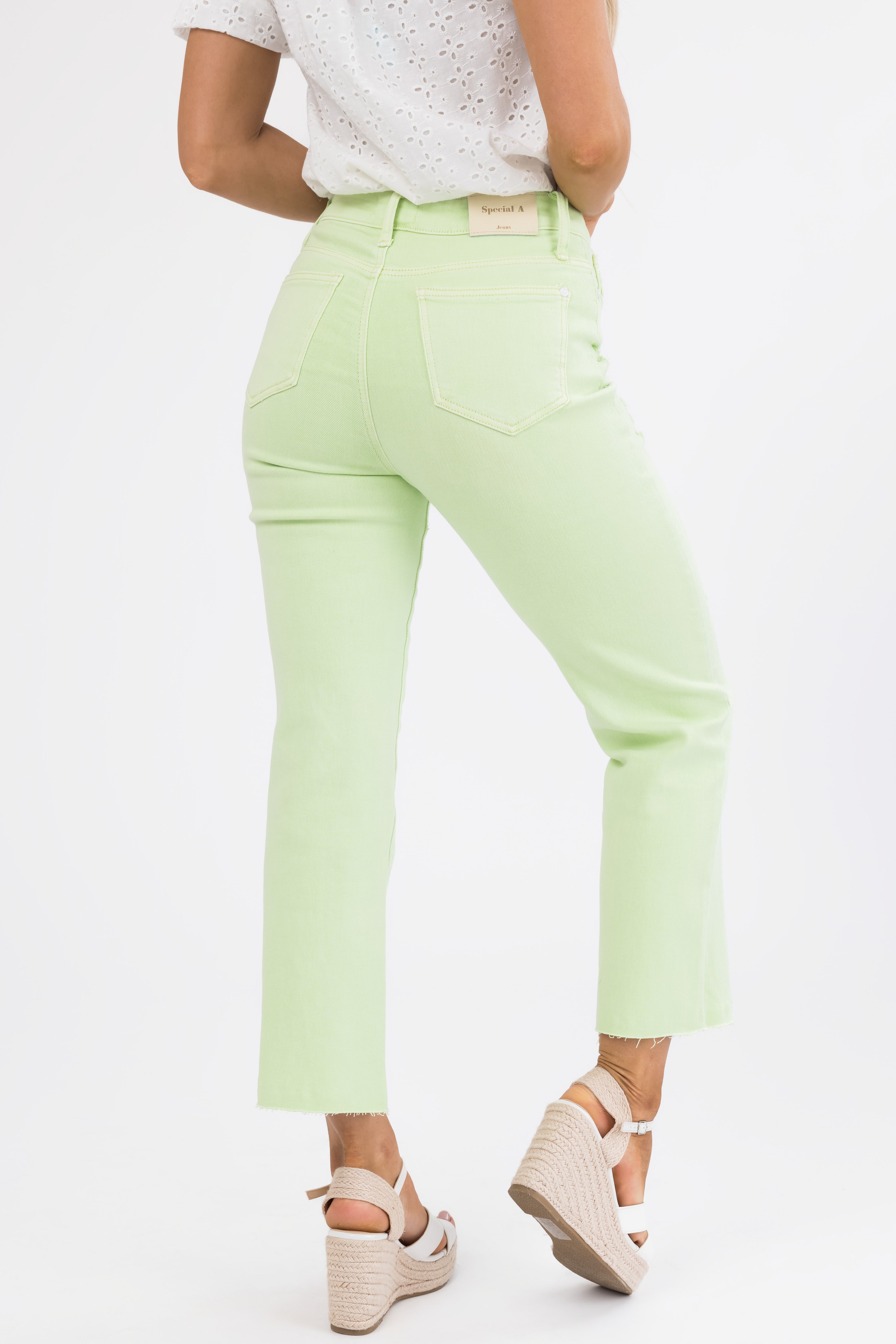 Special A Mint High Rise Straight Leg Jeans-Newayad