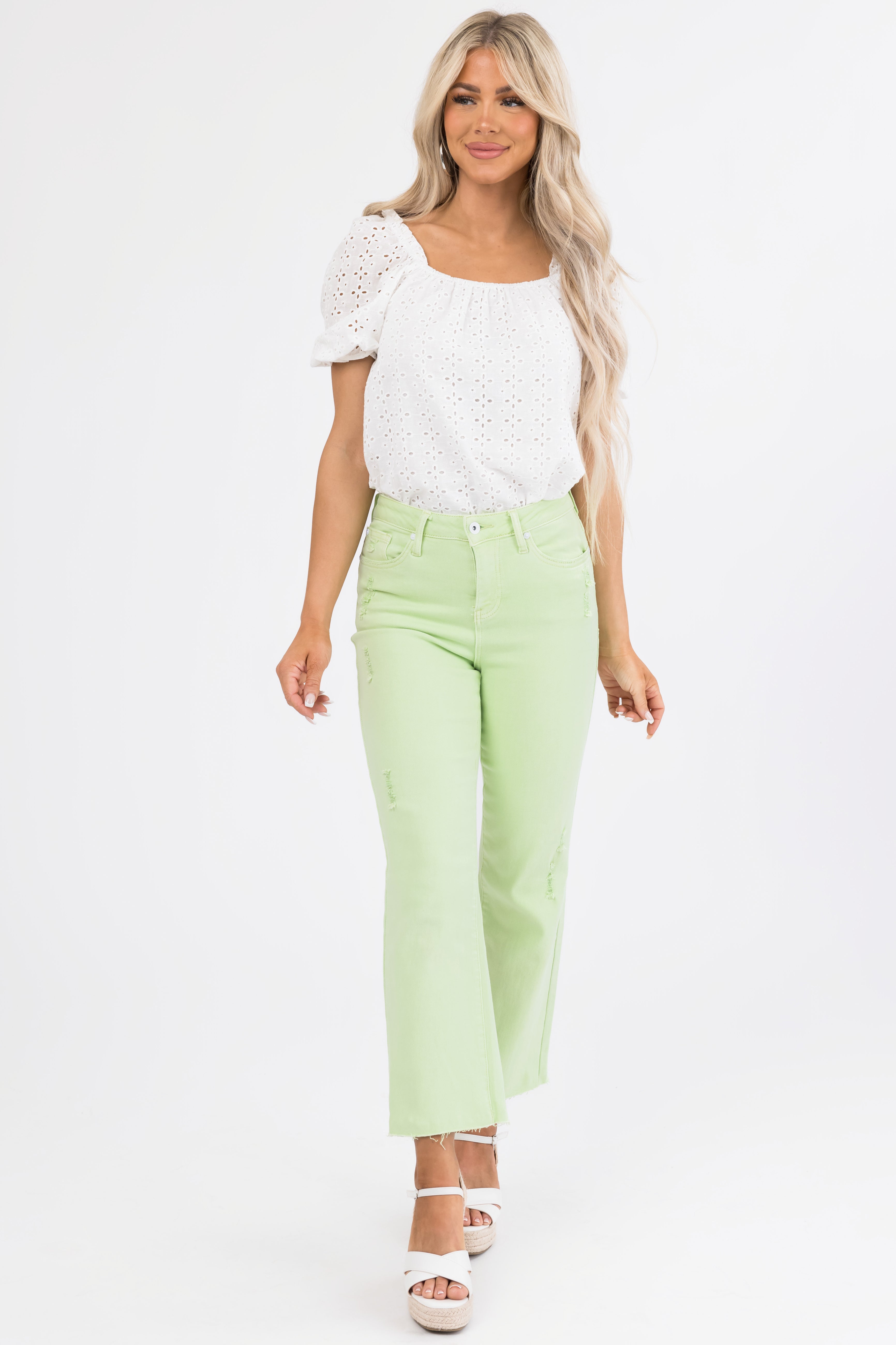 Special A Mint High Rise Straight Leg Jeans-Newayad