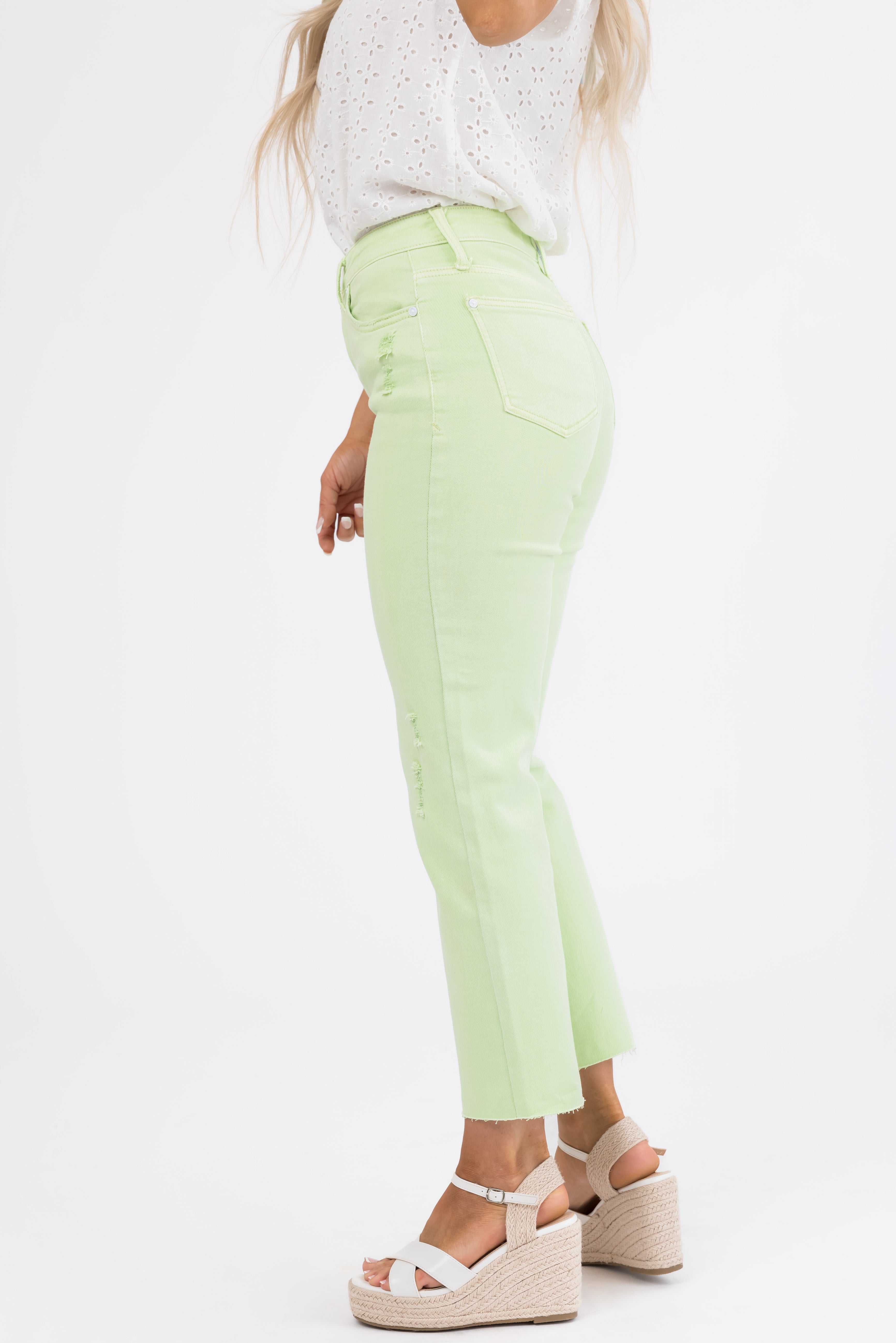 Special A Mint High Rise Straight Leg Jeans-Newayad