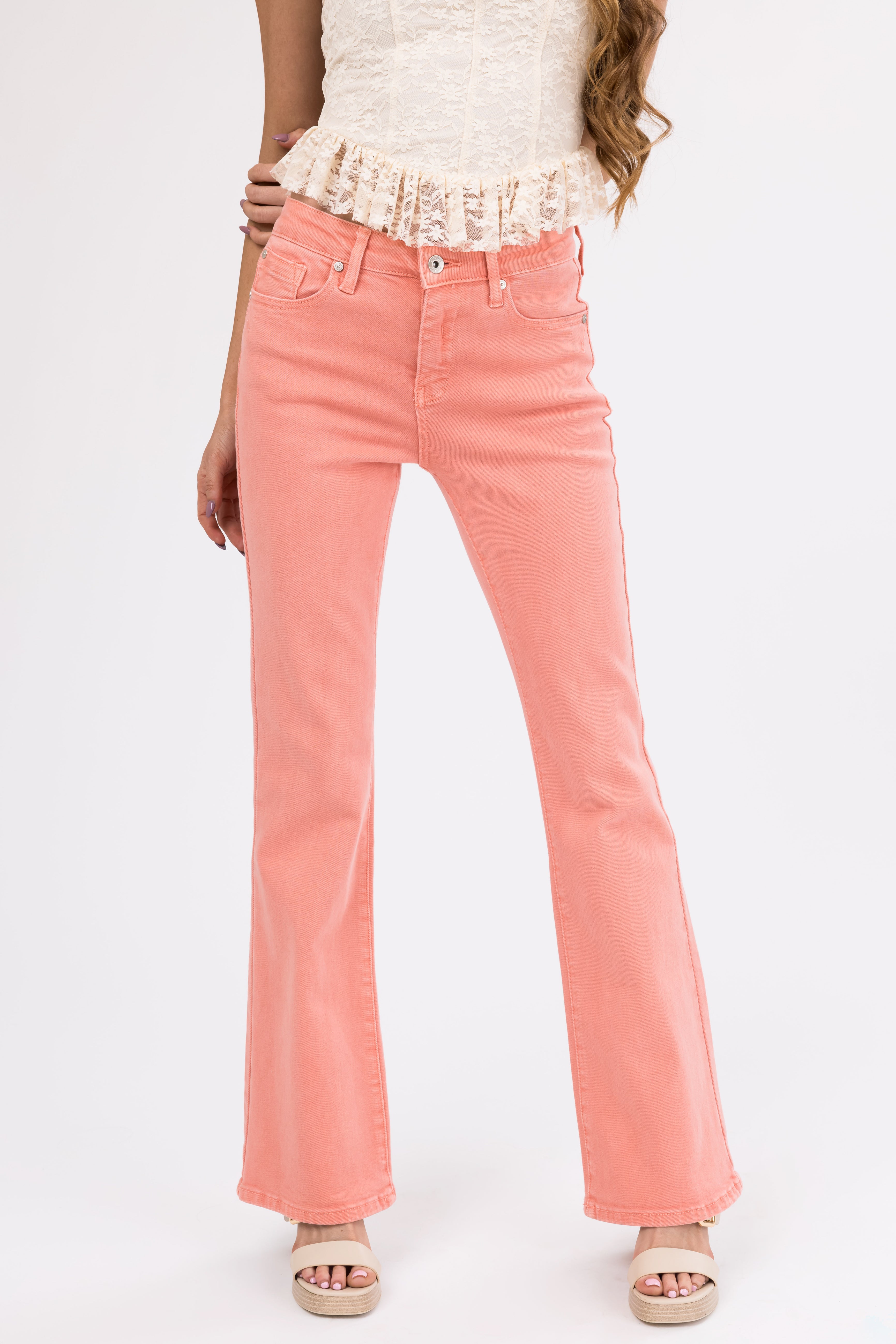 Special A Salmon Slim Bootcut Jeans-Newayad