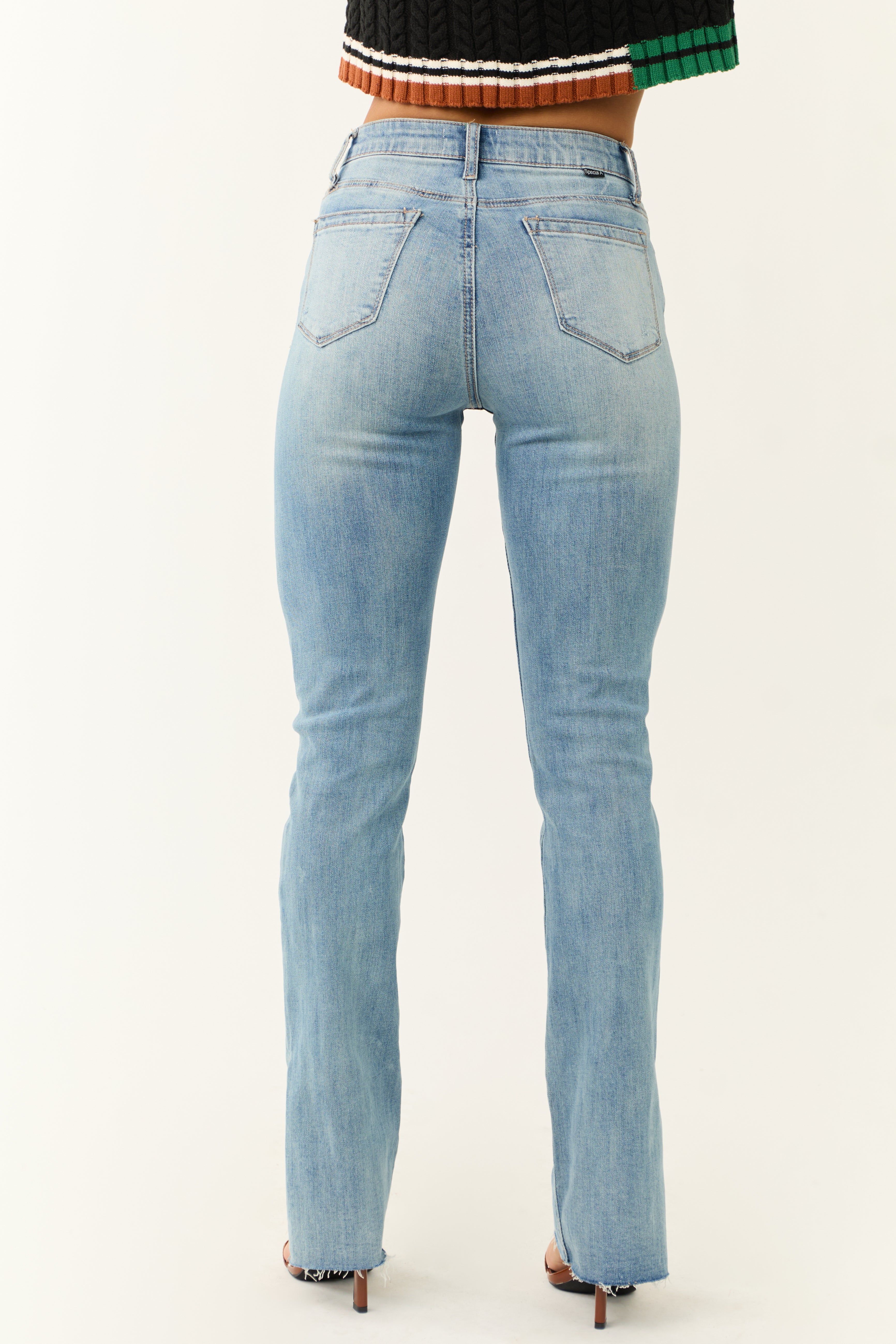 Special A Tummy Control Slim Bootcut Jeans-Newayad