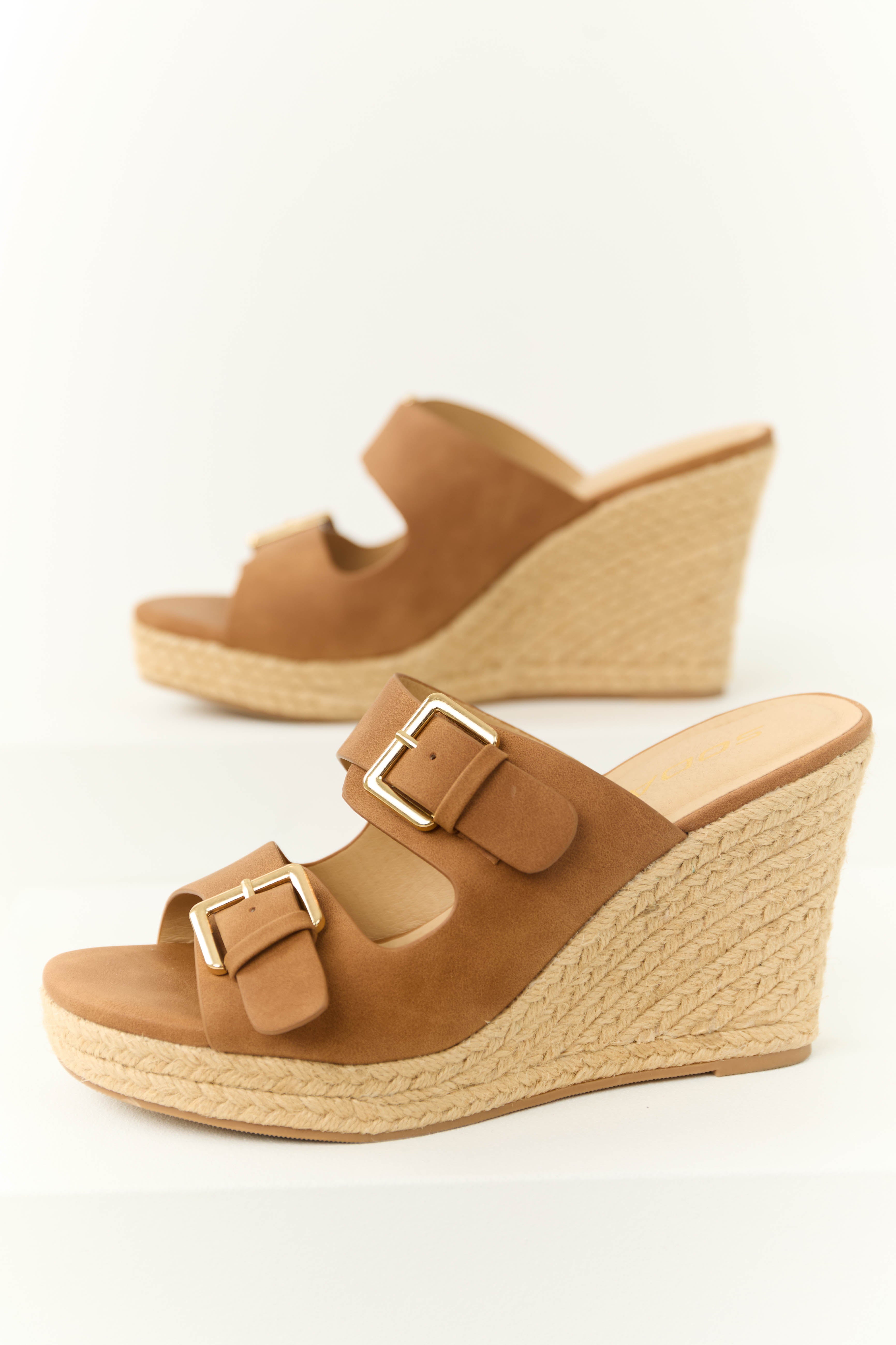 Spice Double Strap Espadrille Wedges-Newayad