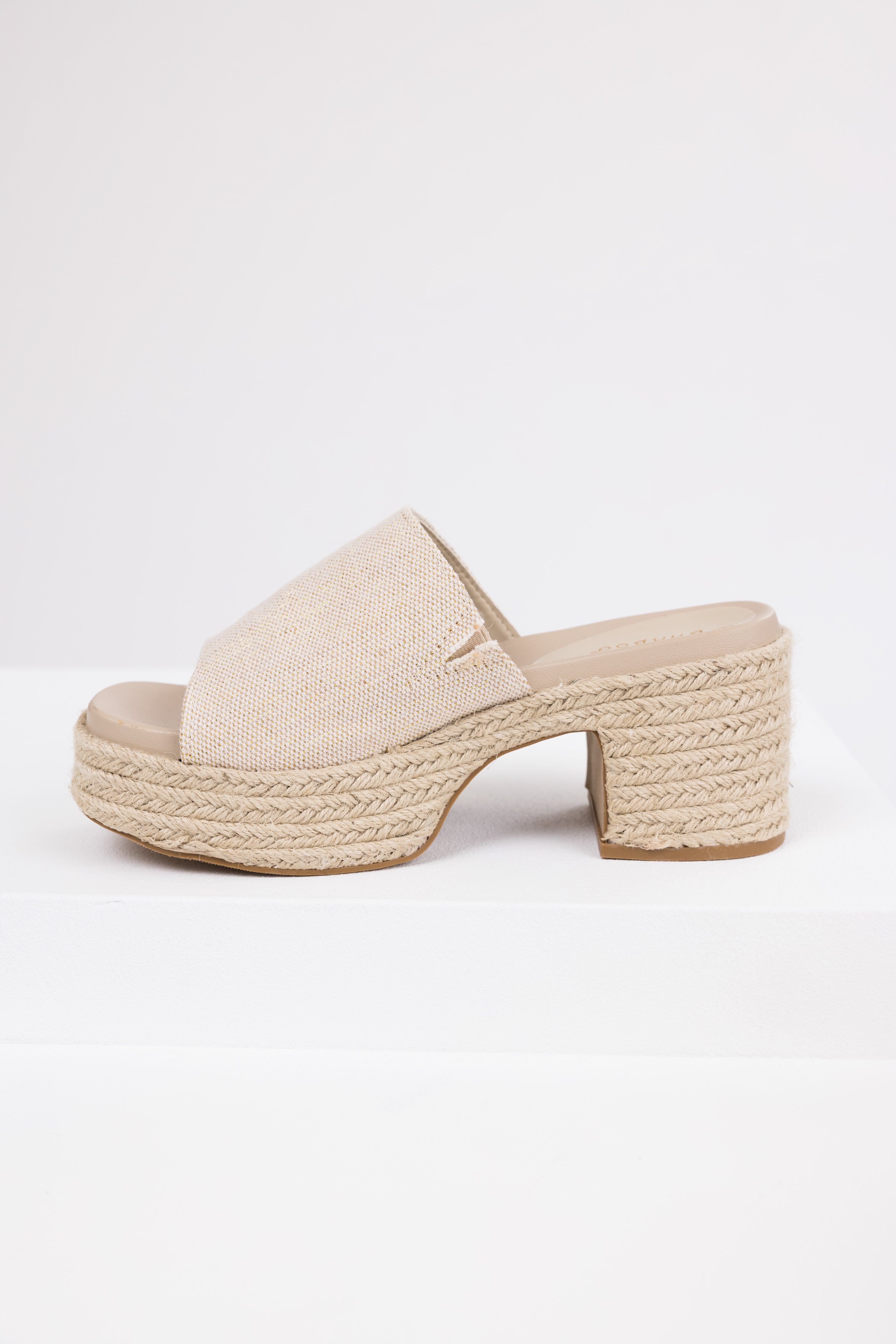 Vanilla Espadrille Platform Heeled Sandals-Newayad