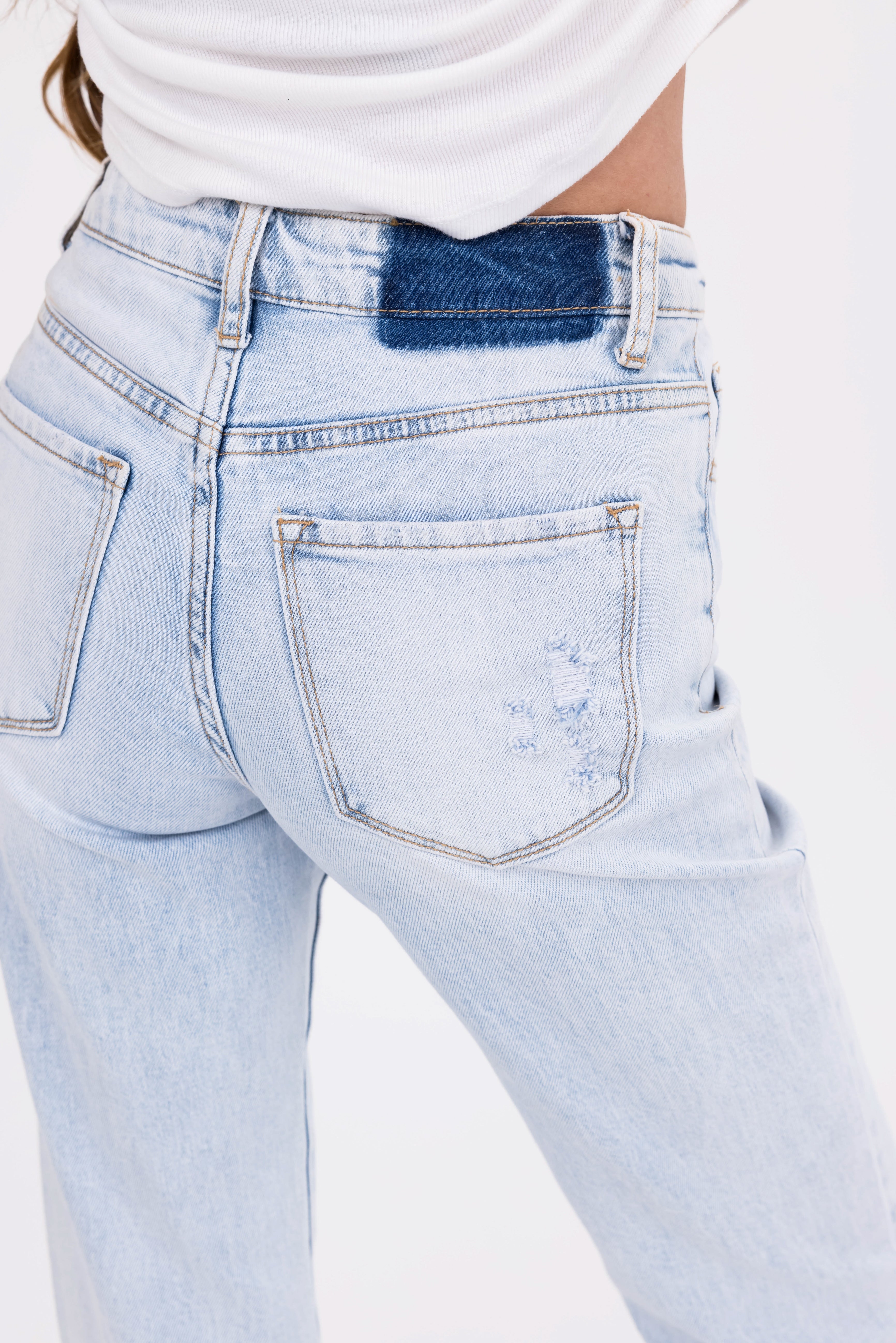 Vervet Light Wash High Rise Vintage Flare Jeans-Newayad
