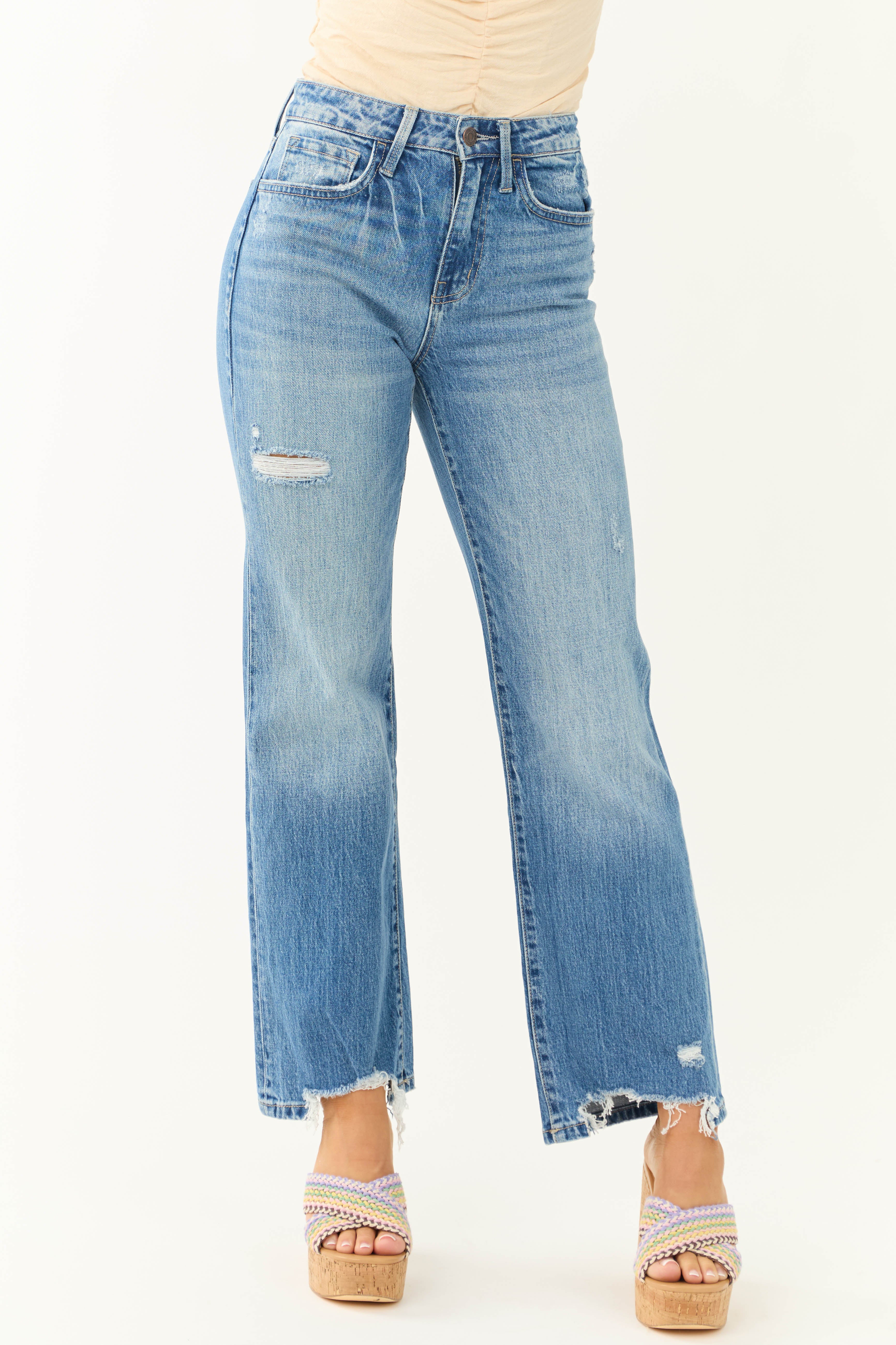 Vervet Medium Wash Dad Jeans-Newayad