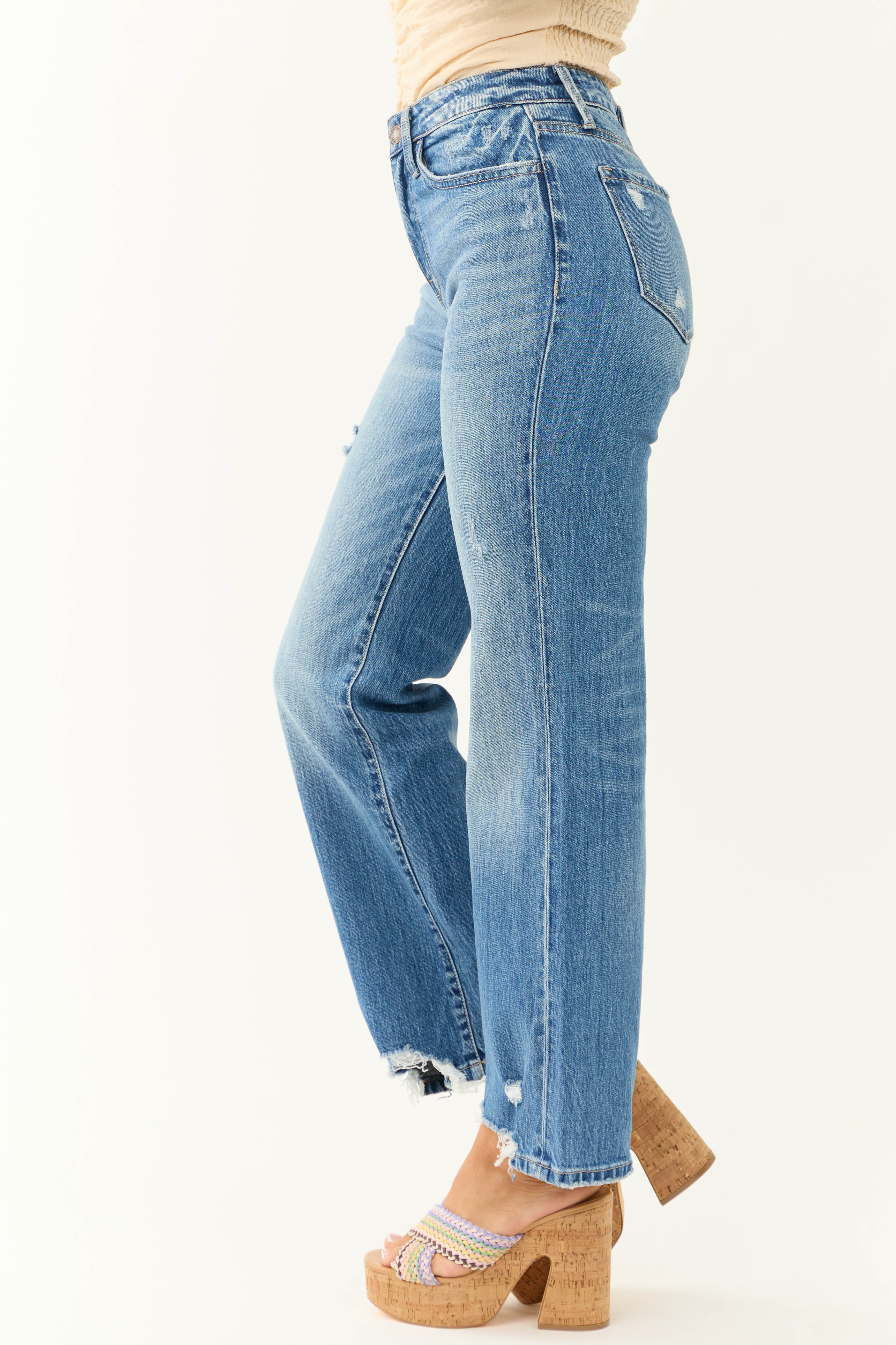 Vervet Medium Wash Dad Jeans-Newayad