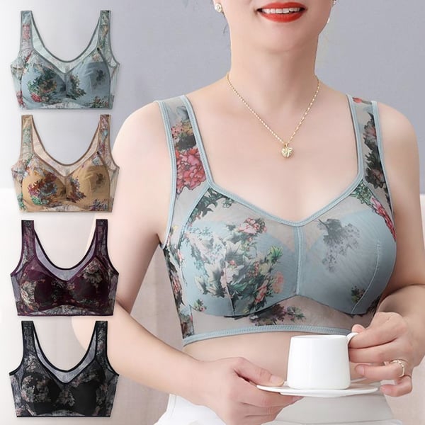 Lace Buttonless Comfortable Bra