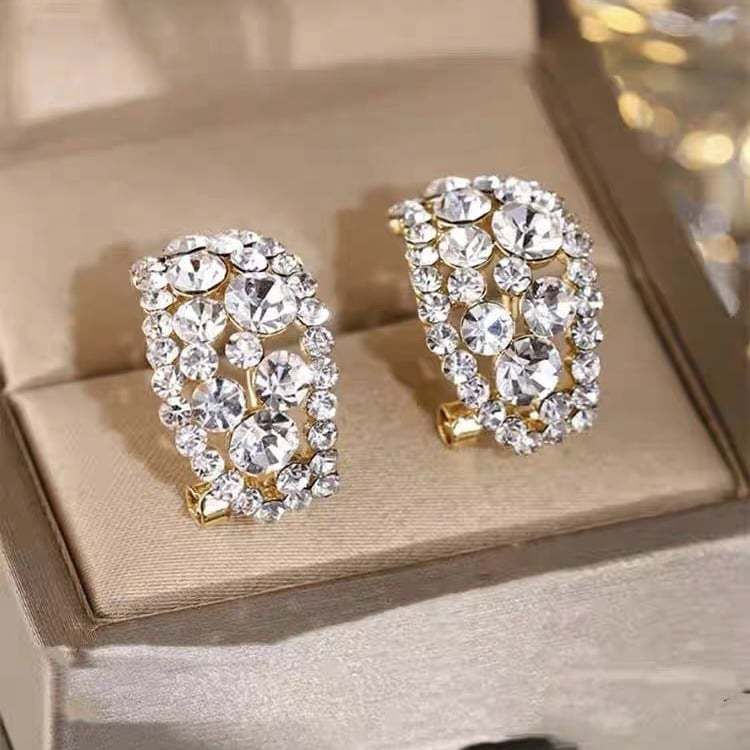 Lab-Created Diamonds Hoop Earrings🎁