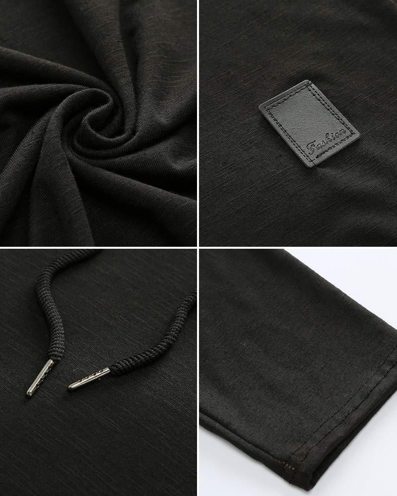 Men's Textured Solid Color High Quality Pullover Hoodies Soft Breathable