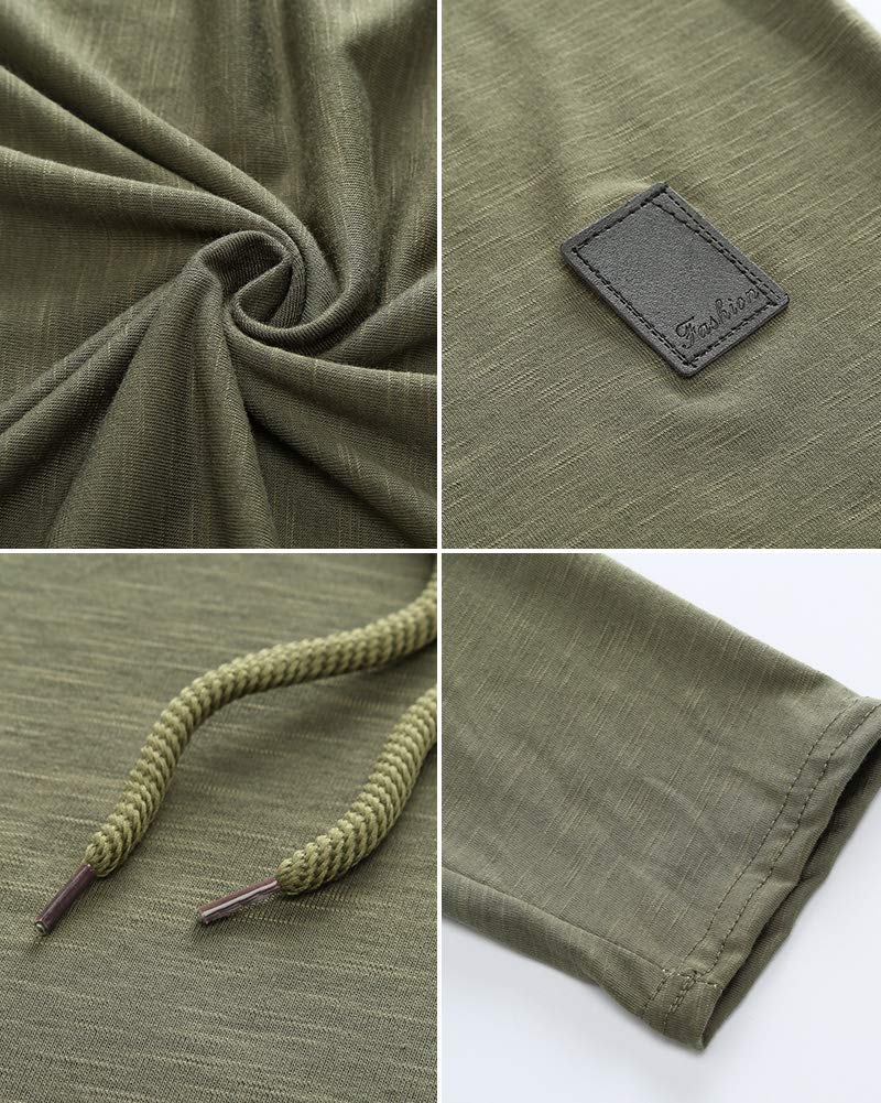 Men's Textured Solid Color High Quality Pullover Hoodies Soft Breathable