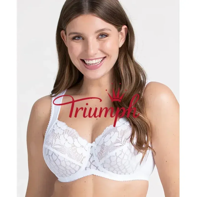 Triunfo - 3 peças. ✨Sutiã jacquard feminino com fecho frontal