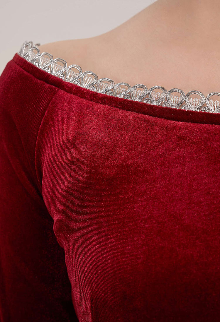 Medieval Fantasy Dress Grey Retro Costume Forest Fairy Elf Velvet Gown