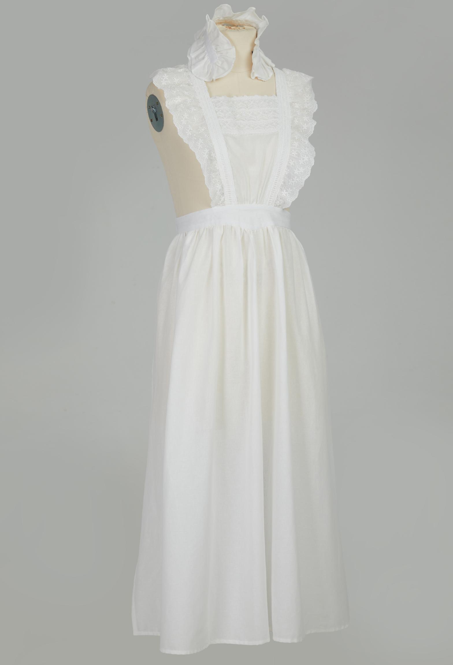 Medieval Renaissance Cosplay Accessory Victorian Apron and Ruffle Head Accessory