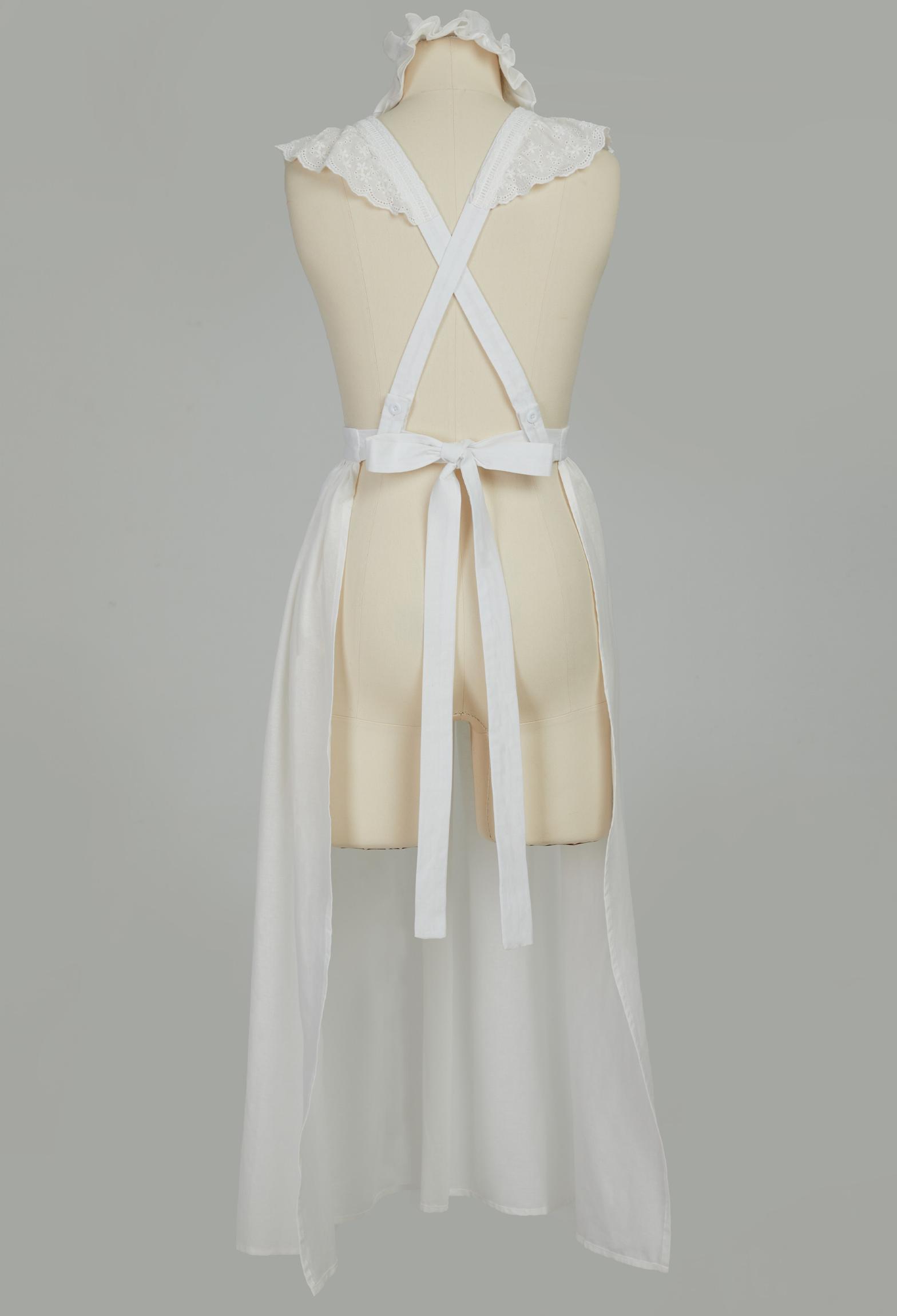 Medieval Renaissance Cosplay Accessory Victorian Apron and Ruffle Head Accessory