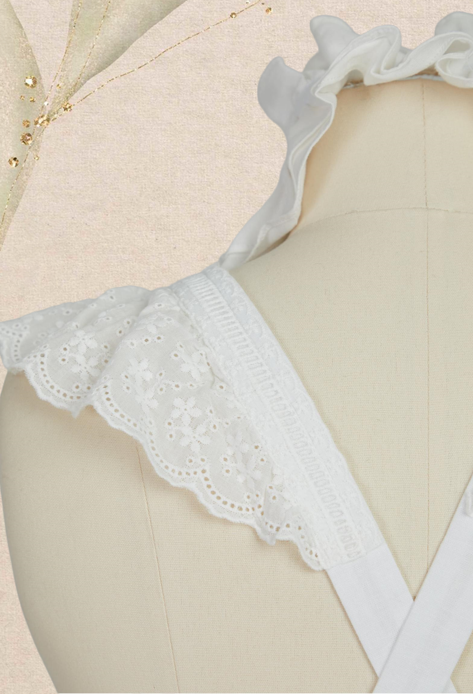Medieval Renaissance Cosplay Accessory Victorian Apron and Ruffle Head Accessory