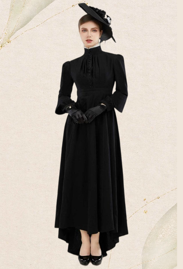 Women Renaissance Medieval Costume Edwardian Dress Gothic Vintage Ball Gown Masquerade Dress for Halloween