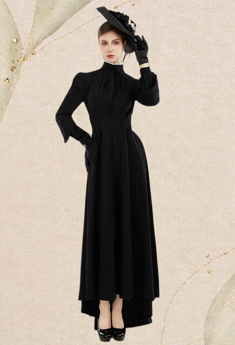 Women Renaissance Medieval Costume Edwardian Dress Gothic Vintage Ball Gown Masquerade Dress for Halloween