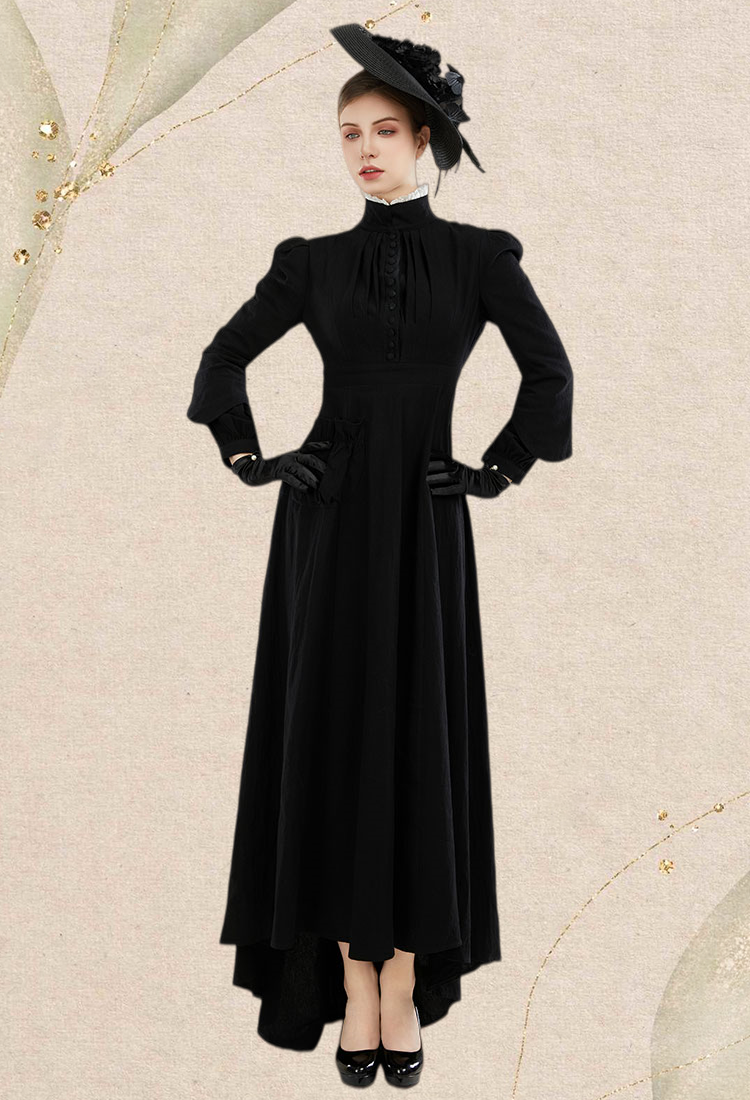 Women Renaissance Medieval Costume Edwardian Dress Gothic Vintage Ball Gown Masquerade Dress for Halloween