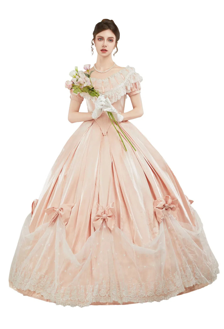 Women Renaissance Medieval Costume 18th Century Victorian Ball Gown Dress for Halloween