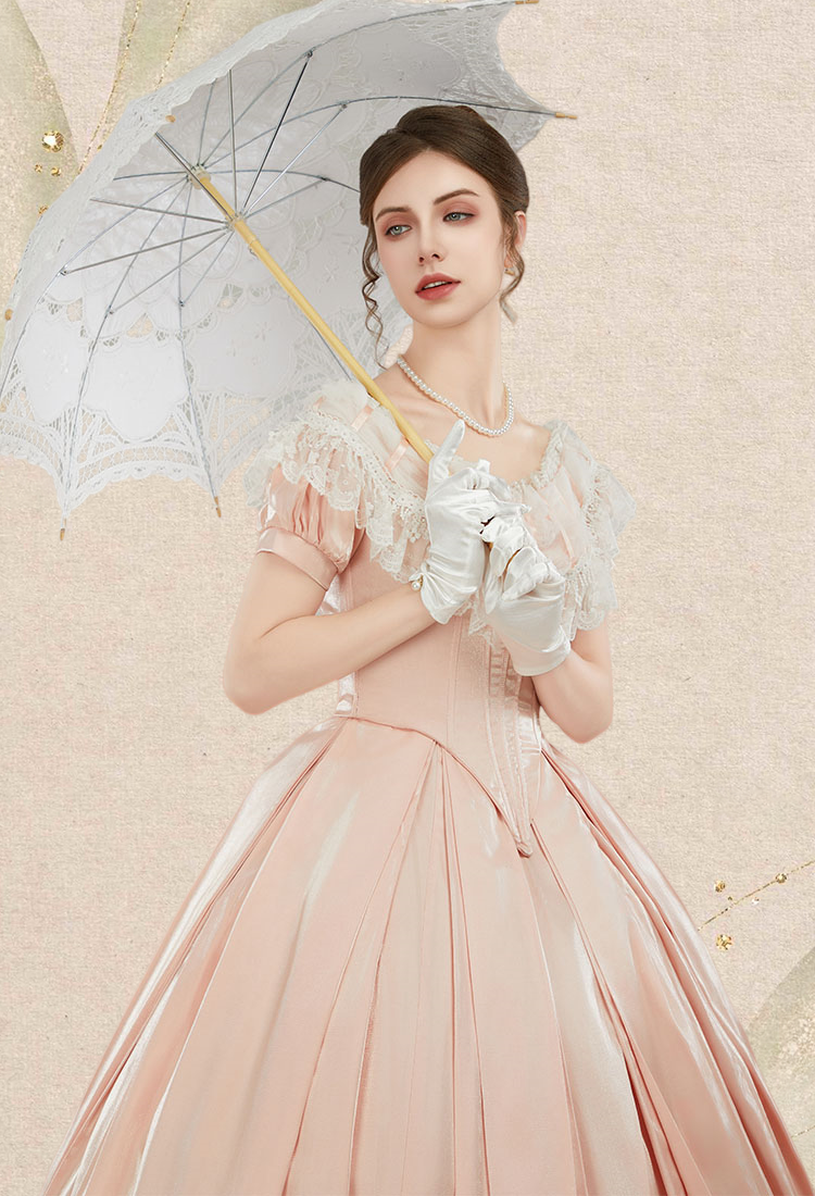 Women Renaissance Medieval Costume 18th Century Victorian Ball Gown Dress for Halloween