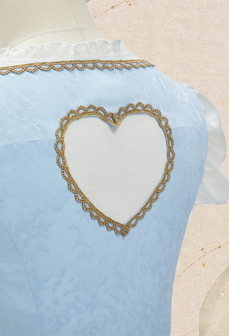 Oktoberfest Dirndl Dress German Square Neck Bavarian Costume Top and Dress with Apron Set