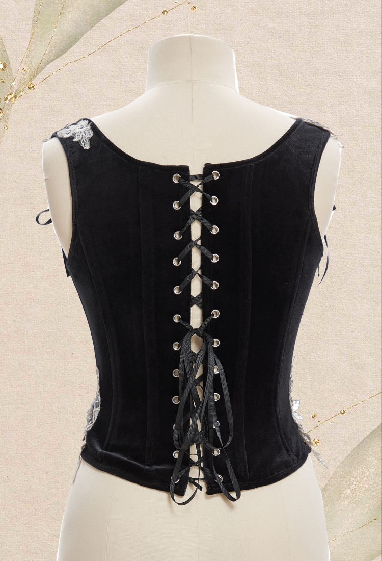 Medieval Retro Elf Style Girdle Renaissance Embroidered Tight Corset