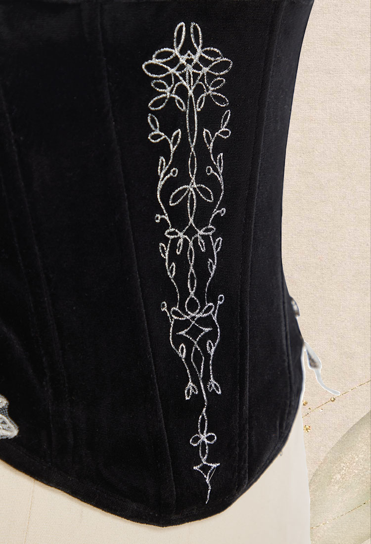 Medieval Retro Elf Style Girdle Renaissance Embroidered Tight Corset