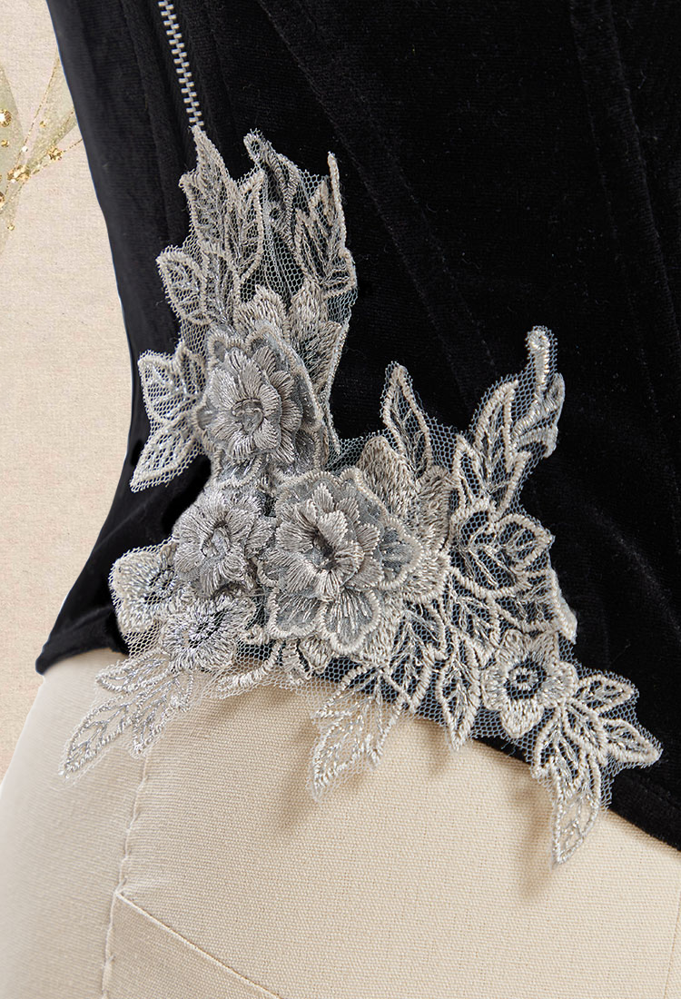 Medieval Retro Elf Style Girdle Renaissance Embroidered Tight Corset