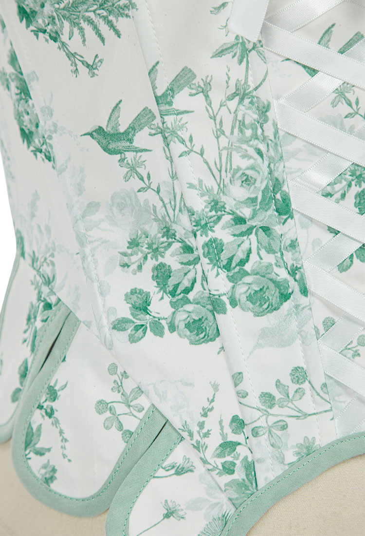 Medieval Retro Floral Pattern Bodice Renaissance Corset